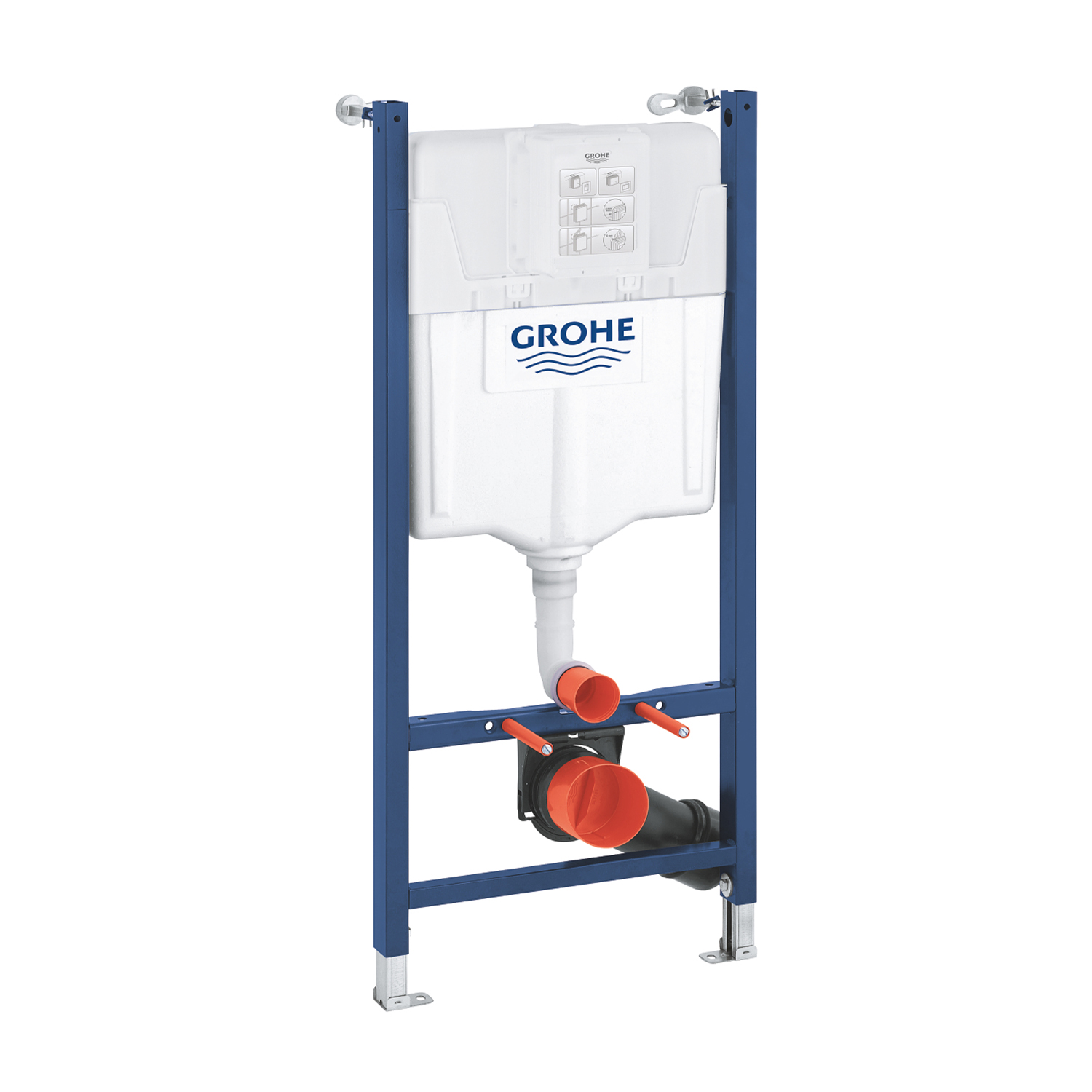 Комплект 4 в 1: Інсталяція Grohe Solido 2 в 1 38971000 + Панель змиву для унітаза Grohe Even Black 38966KV0 + Унітаз безобідковий Kroner Harz WHI483632 TORNADO з сидінням Slim Duroplast / Soft-close / Quick relase KH483632WHIT (38971966KV0KH48T)