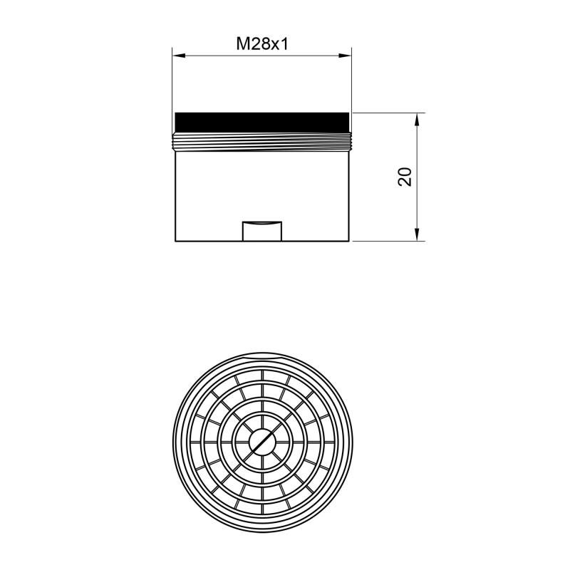 Аератор для змішувача Kroner KRM - C926 з зовнішньою різьбою