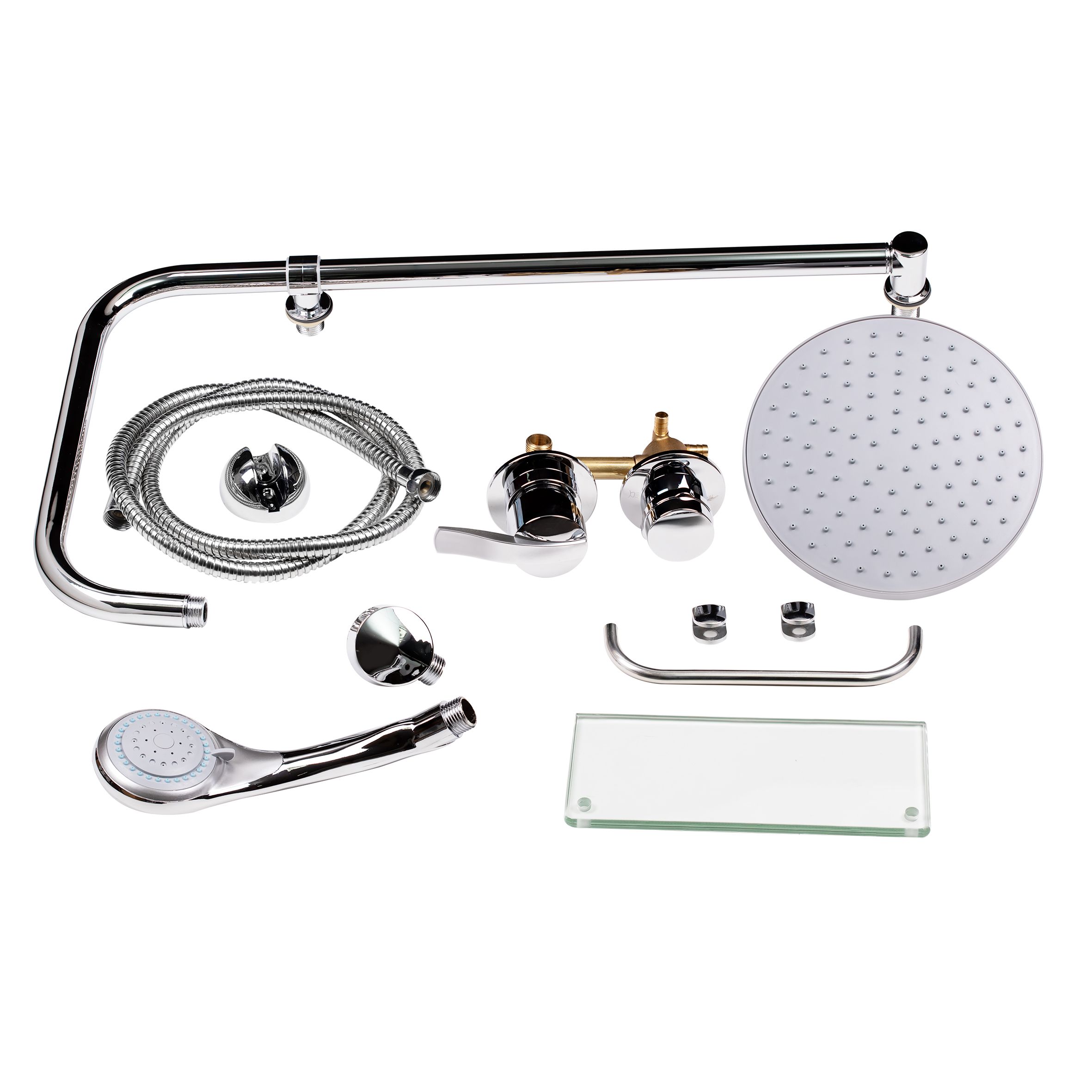 Душевой бокс Lidz Majatek SB90x90.BLA.LOW.TR, стекло прозрачное 5 мм