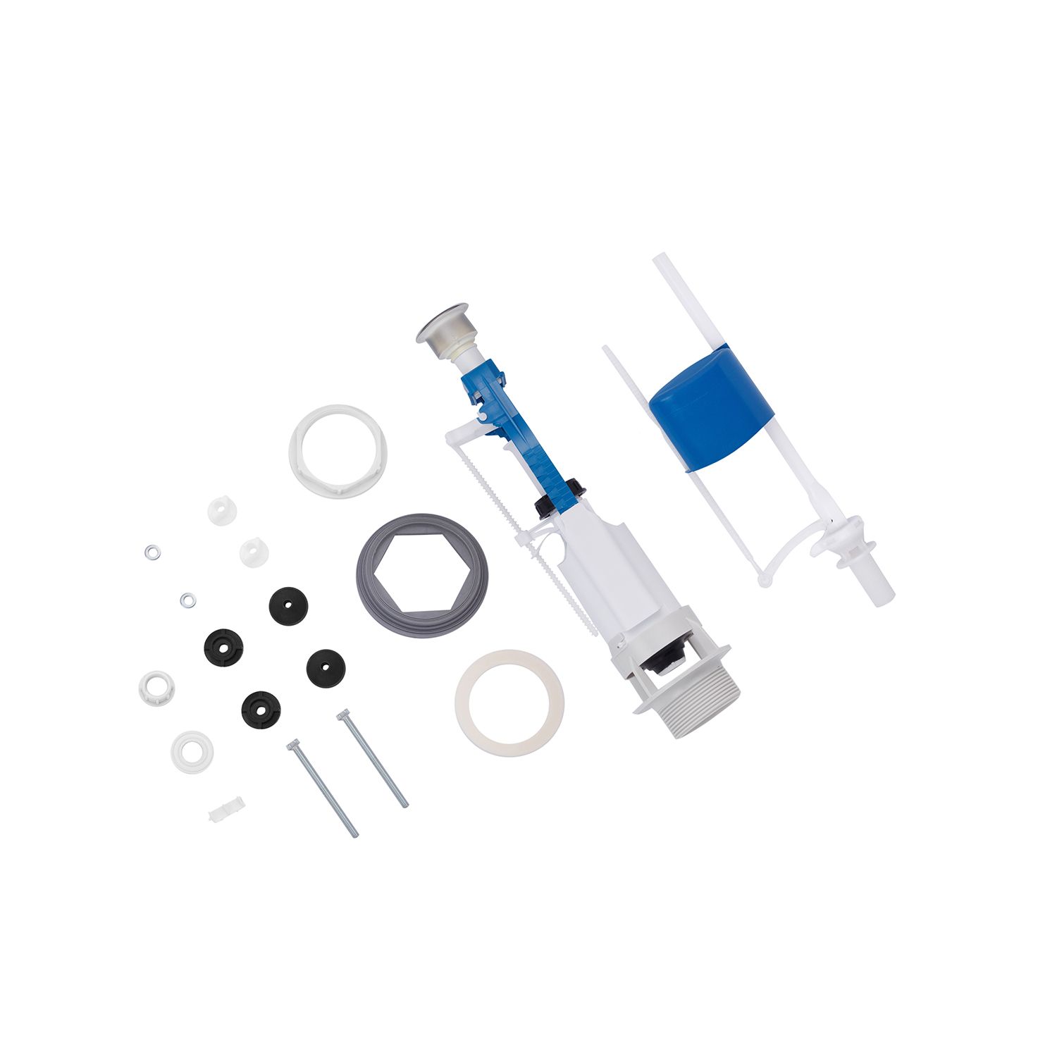 Комплект для бачка унітаза Kroner KRP - KIT6957 з одинарною кнопкою, нижнє підведення 1/2"