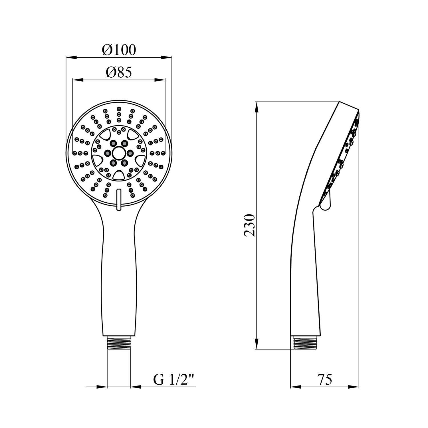 Лійка для ручного душу Kroner KRM - C721