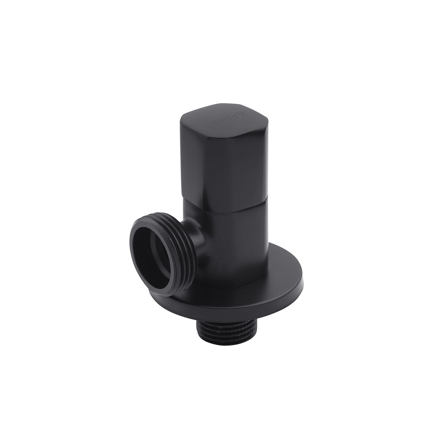 Кран приладовий для підключення Karro 1/2"х3/4" ЗЗ чорний KR-3123-1B