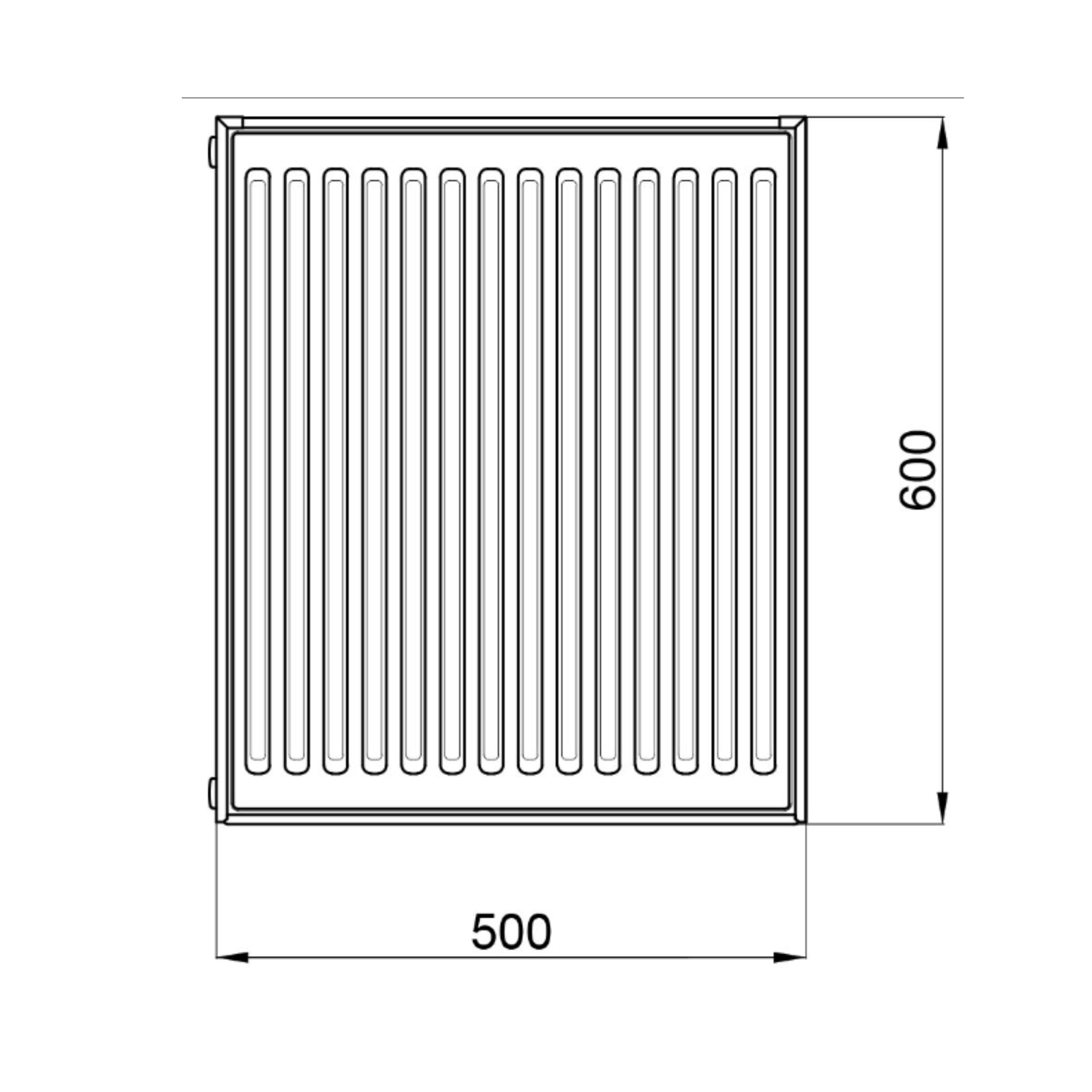 Радіатор сталевий IMAS клас 22 600х500 нижнє підключення