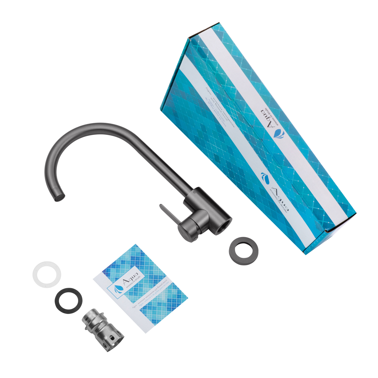 Змішувач для кухні Agua Elposo-INOX035AM