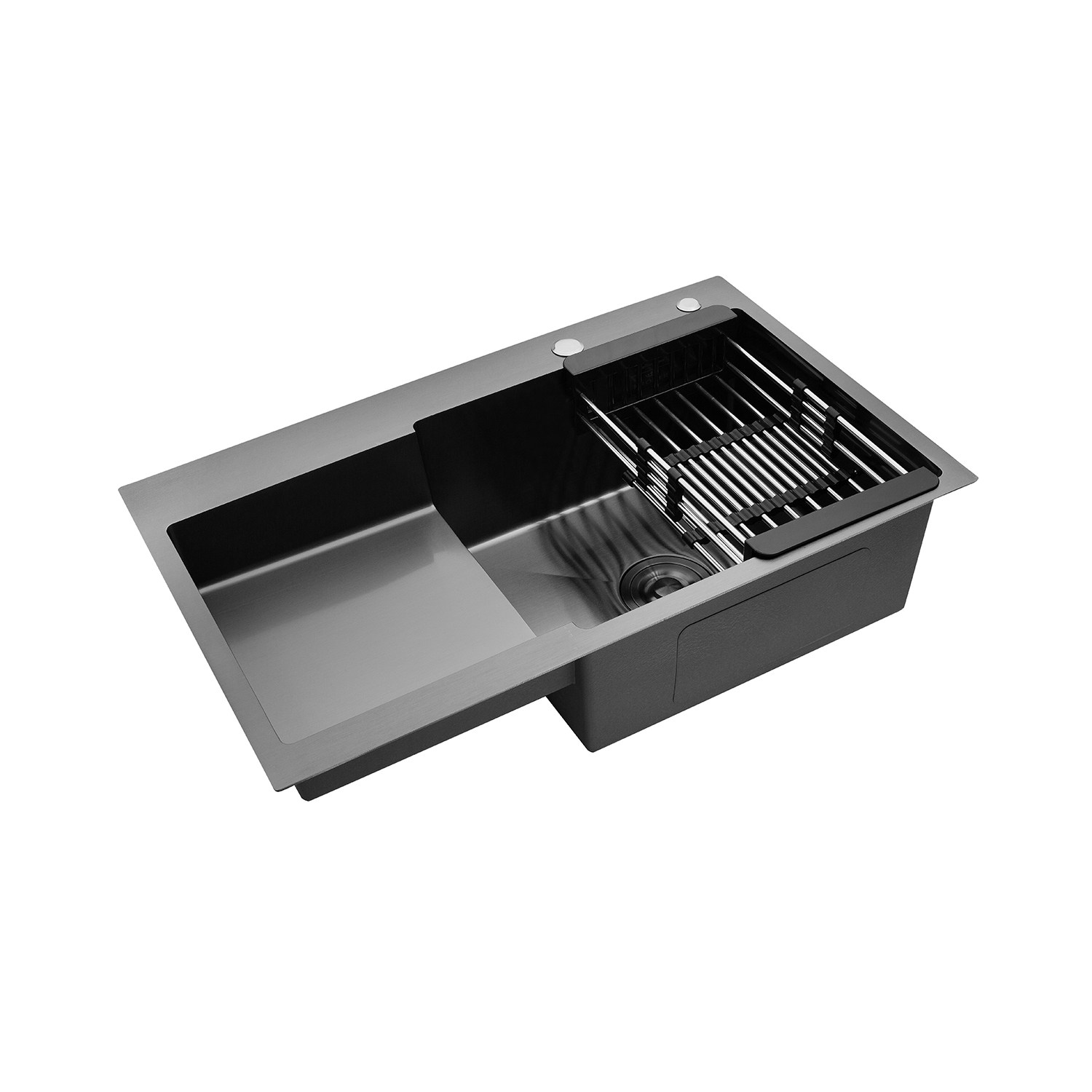 Кухонна мийка Kroner KRP Schwarze - 7848RHM PVD (3.0/1.0 мм)