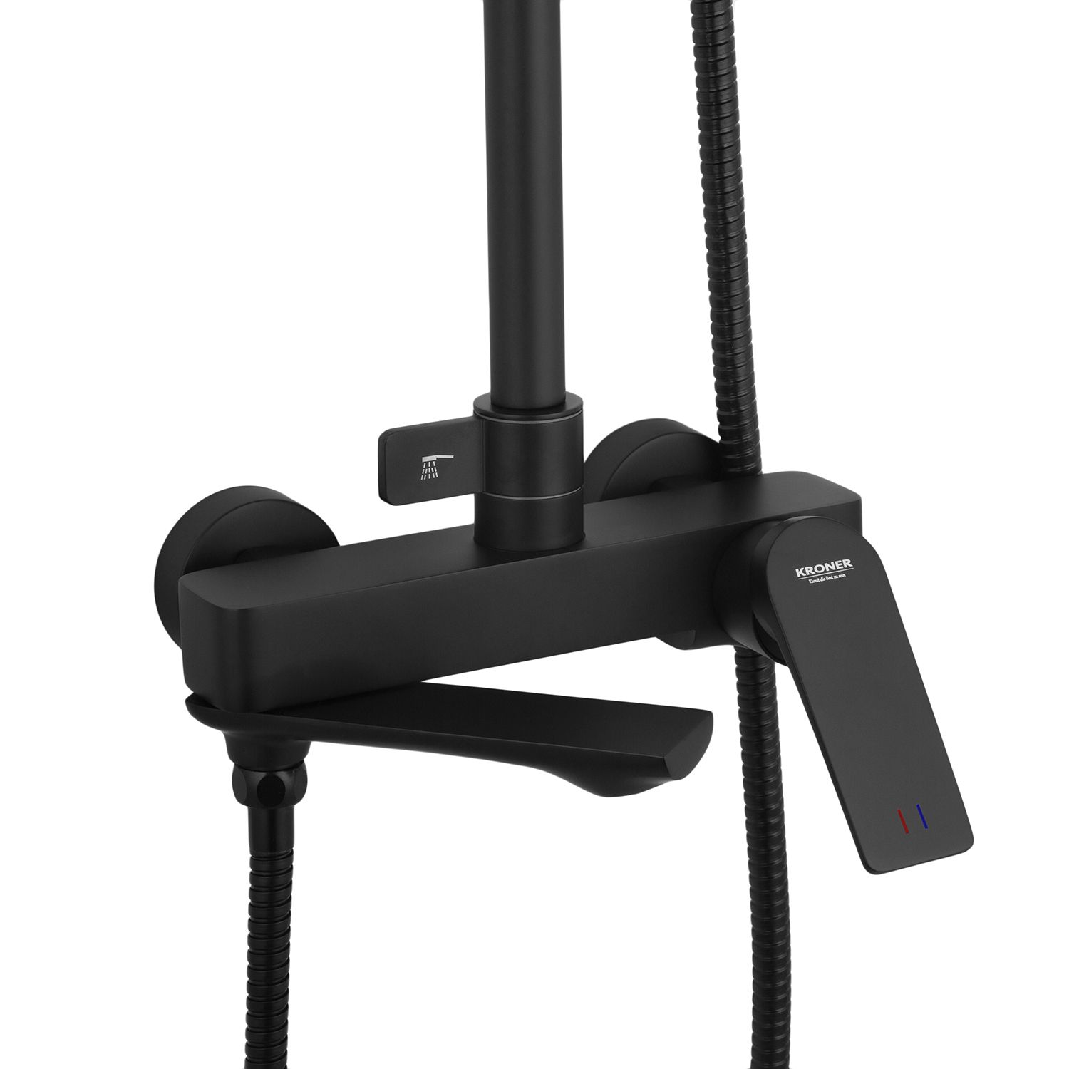 Набор 2 в 1 душова система Kroner Graz-SCH063 + змішувач Edelstahl Kubus-SCH010