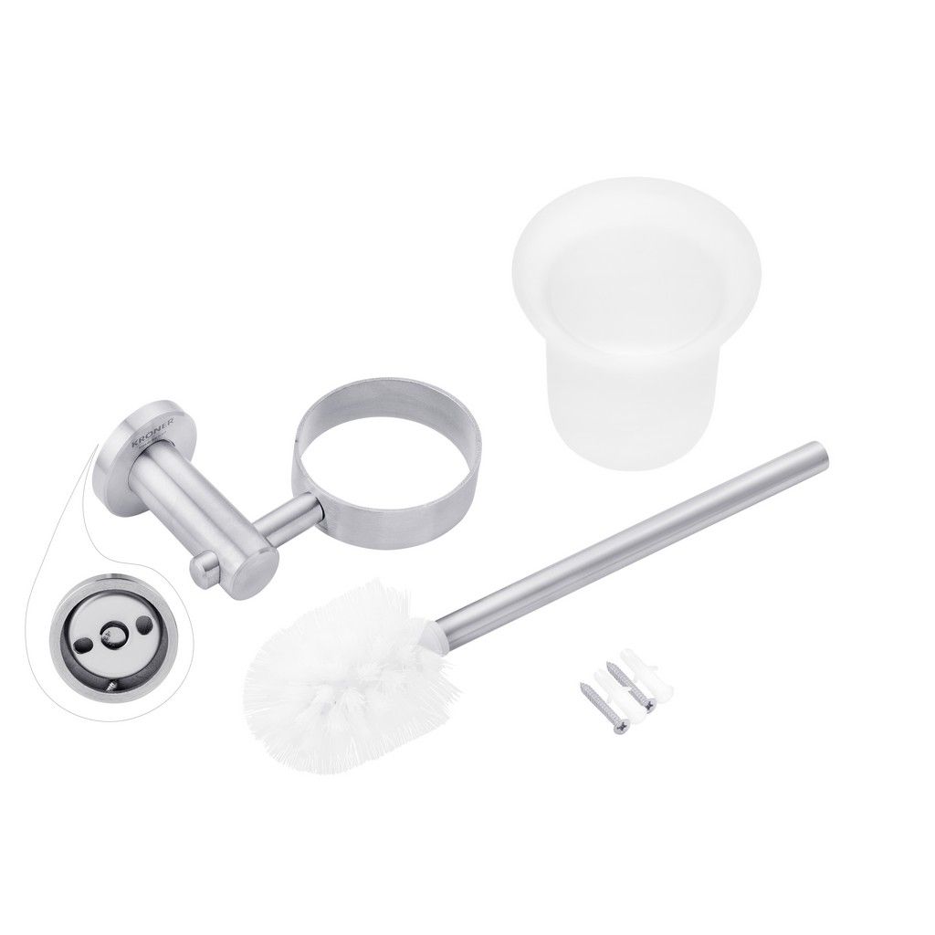 Йоржик для унітаза настінний Kroner KRP Edelstahl Klassisch - ESG3710