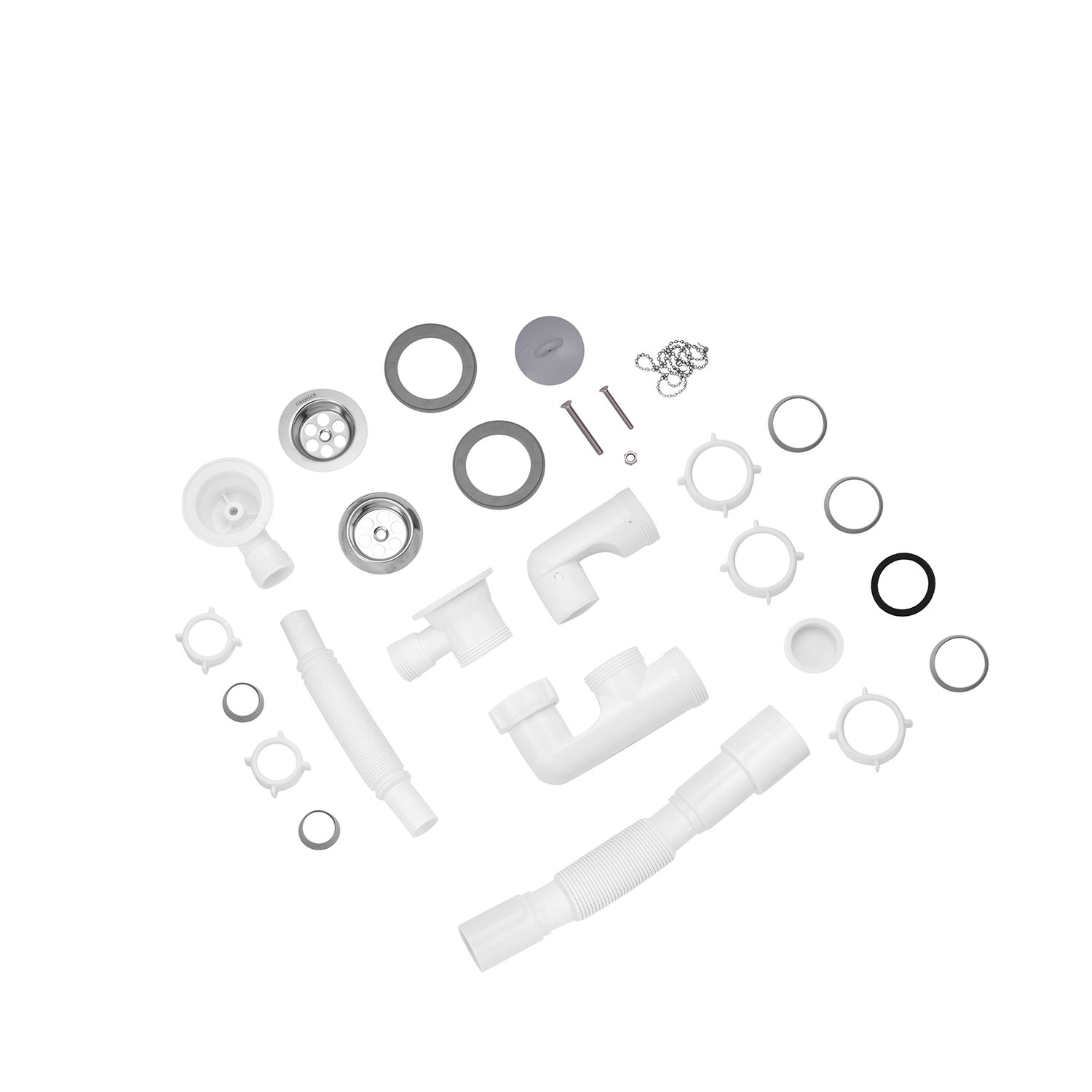 Сифон для ванни Kroner KRP - BS03 1 1/2"х40/50 з переливом та ревізією