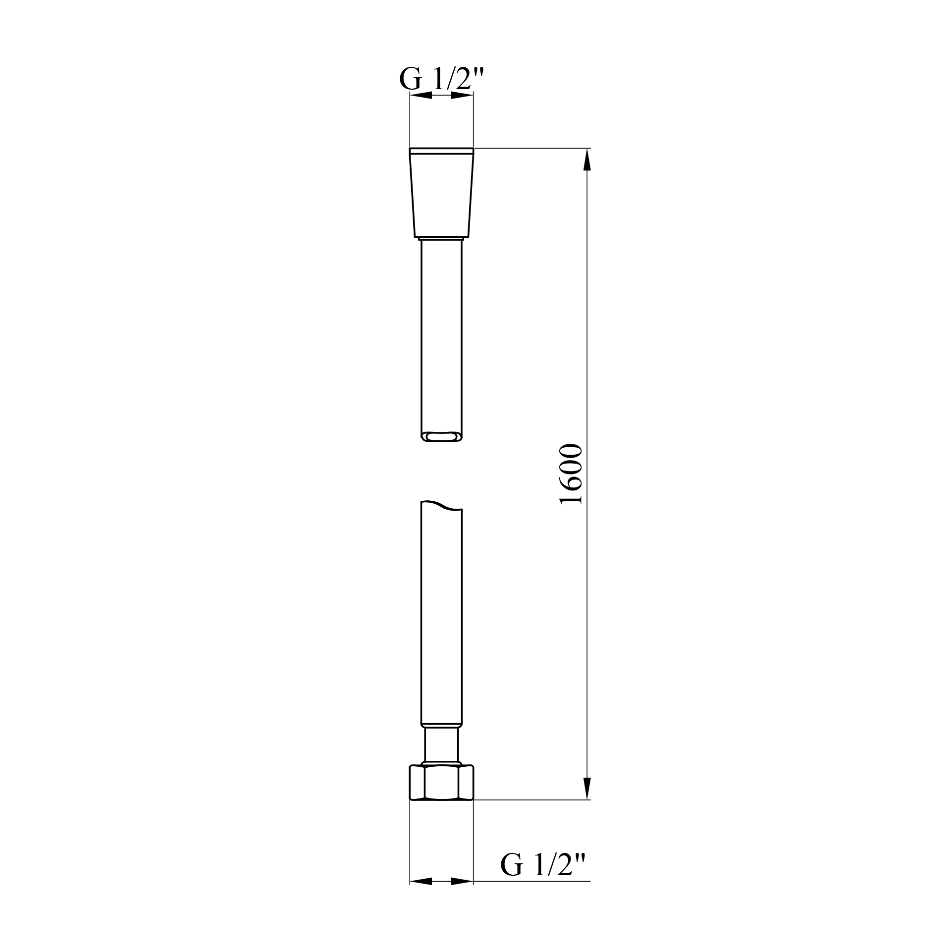 Шланг для душу Kroner KRM - SCH607 Anti-Twist 160 см