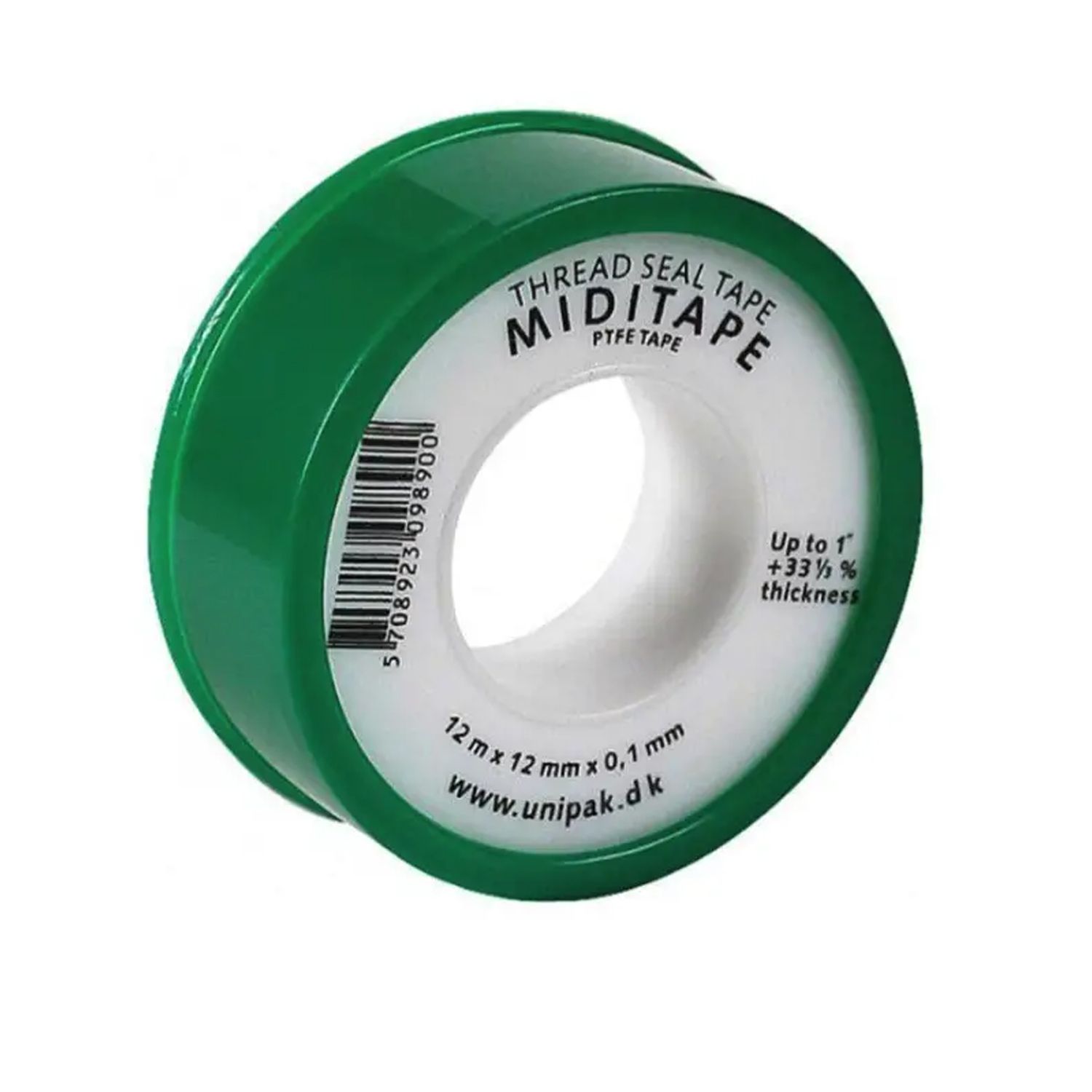 Фум стрічка Miditape (13,2m x 12mm x 0,1mm) + 10%, щільність 0,35 g/cm³