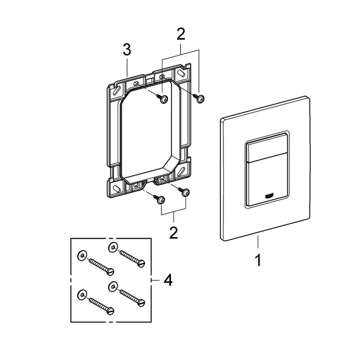 Комплект 4 в 1: Інсталяція GROHE Solido 3 в 1 3884966Q + Унітаз безобідковий Kroner Oker WHI533536 RIMLESS з сидінням Slim Duroplast / Soft-close / Quick relase KO533536WHIR (3884966KO533536)