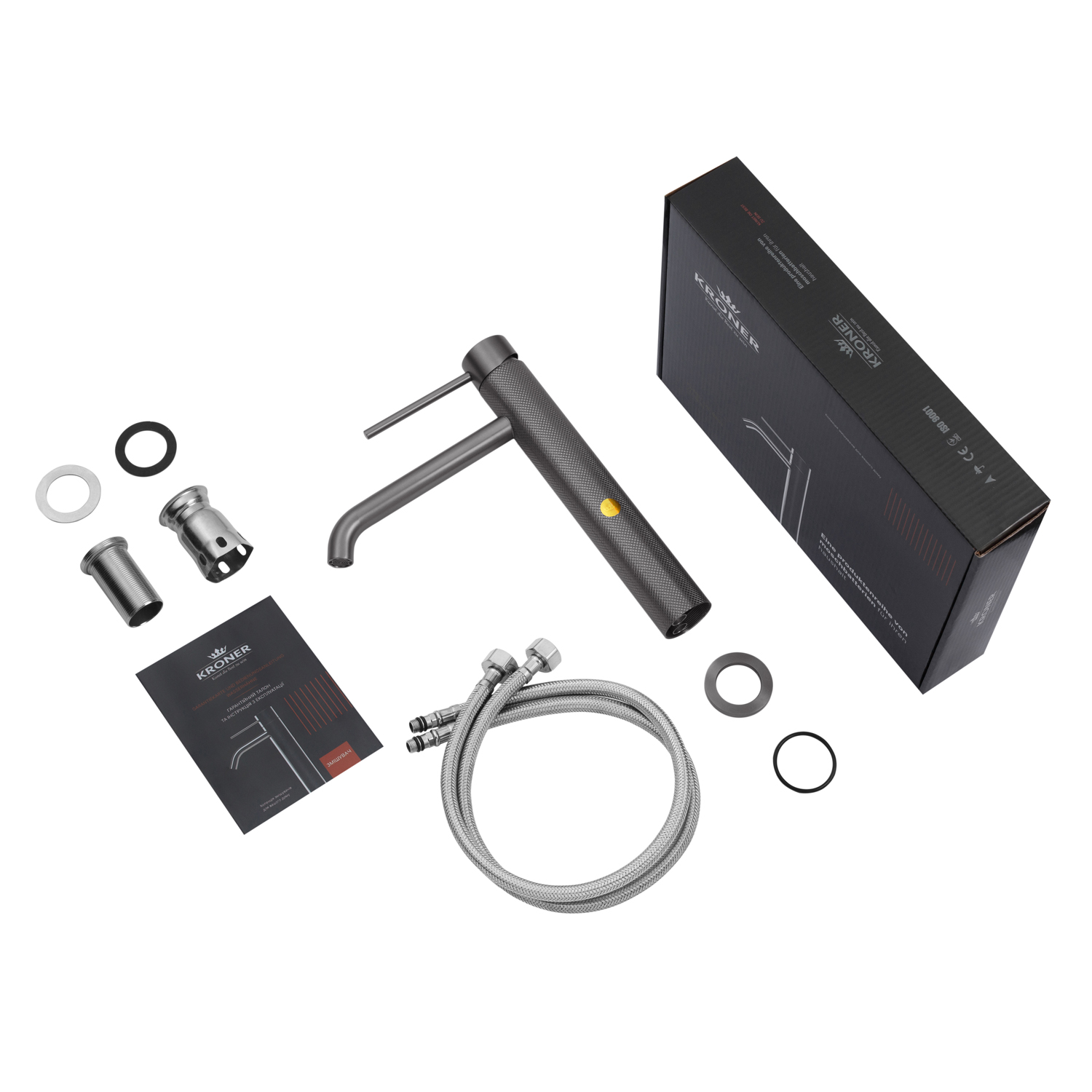 Змішувач для раковини Kroner KRP Edelstahl Berg-GRP010-3