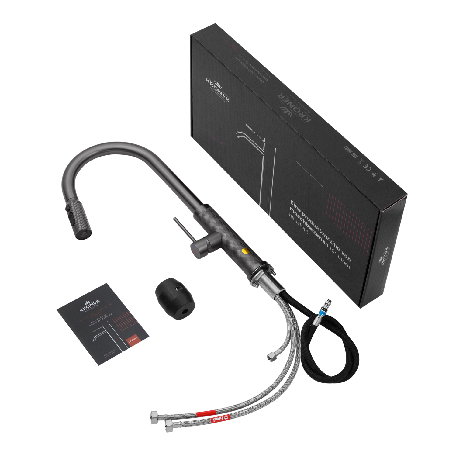 Змішувач для кухні Kroner KRP Edelstahl Berg - GRP030-T