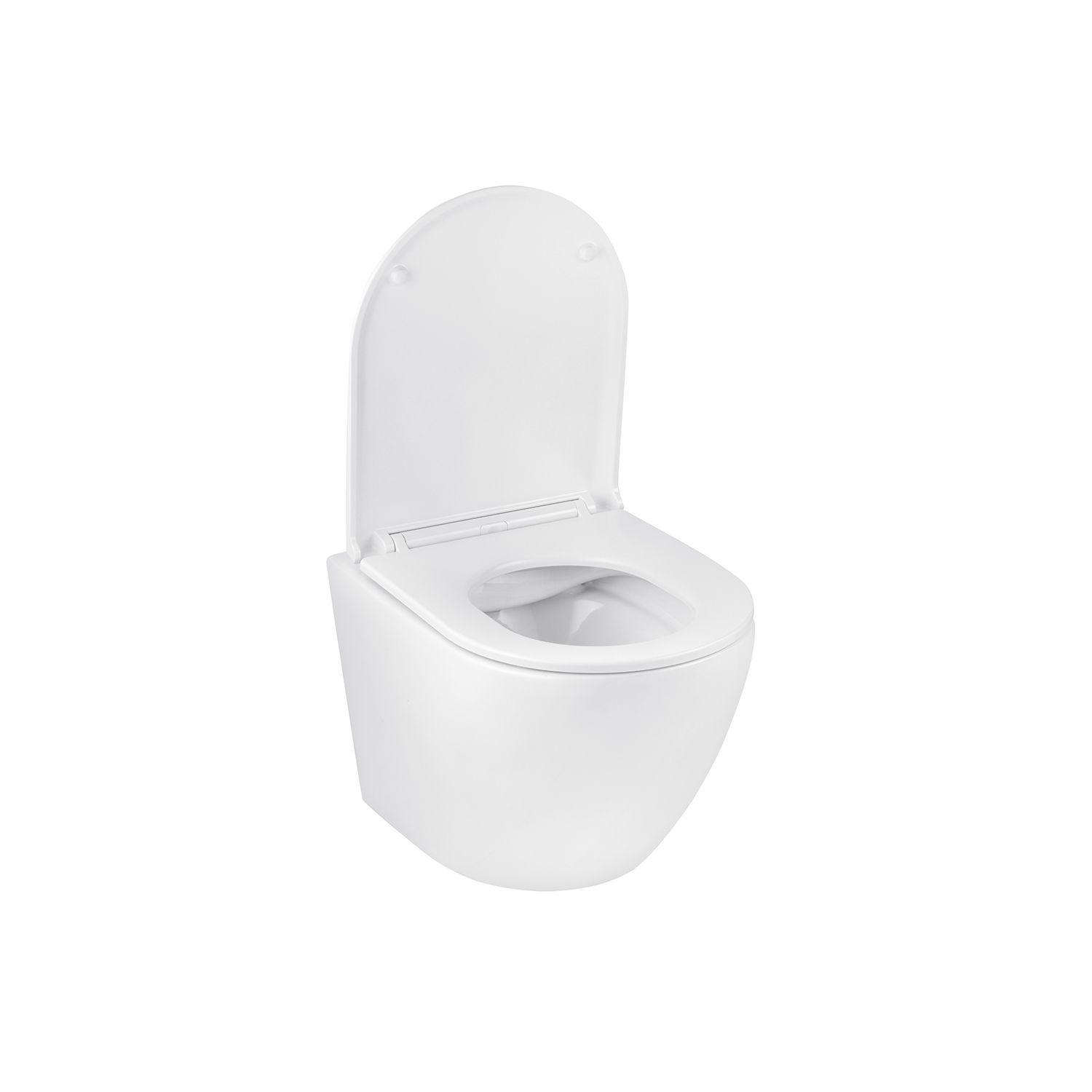 Унітаз підвісний безобідковий Kroner Harz WHI493736 RIMLESS з сидінням Slim Duroplast / Soft-close / Quick relase (KH493736WHIR)