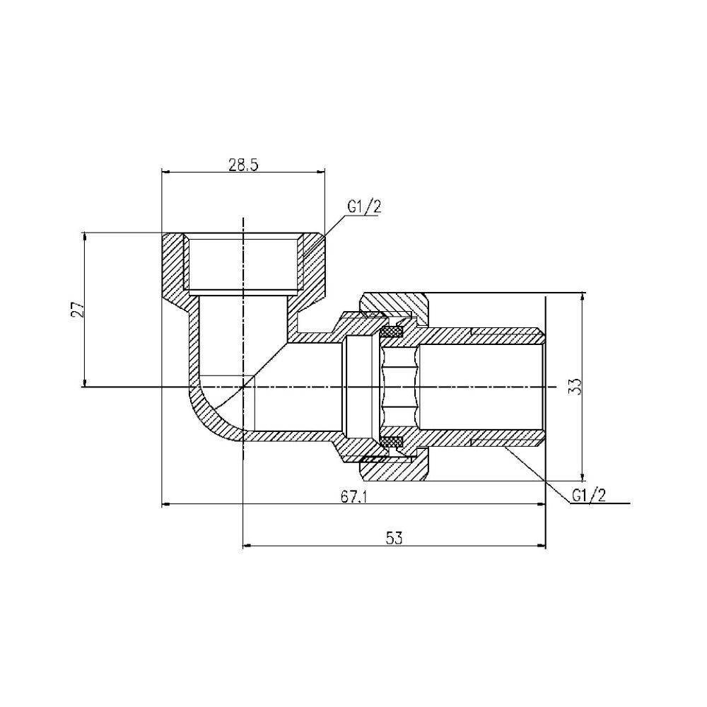 Згін-американка Thermo Alliance Forte кутовий 1/2"ВЗ SF191W15