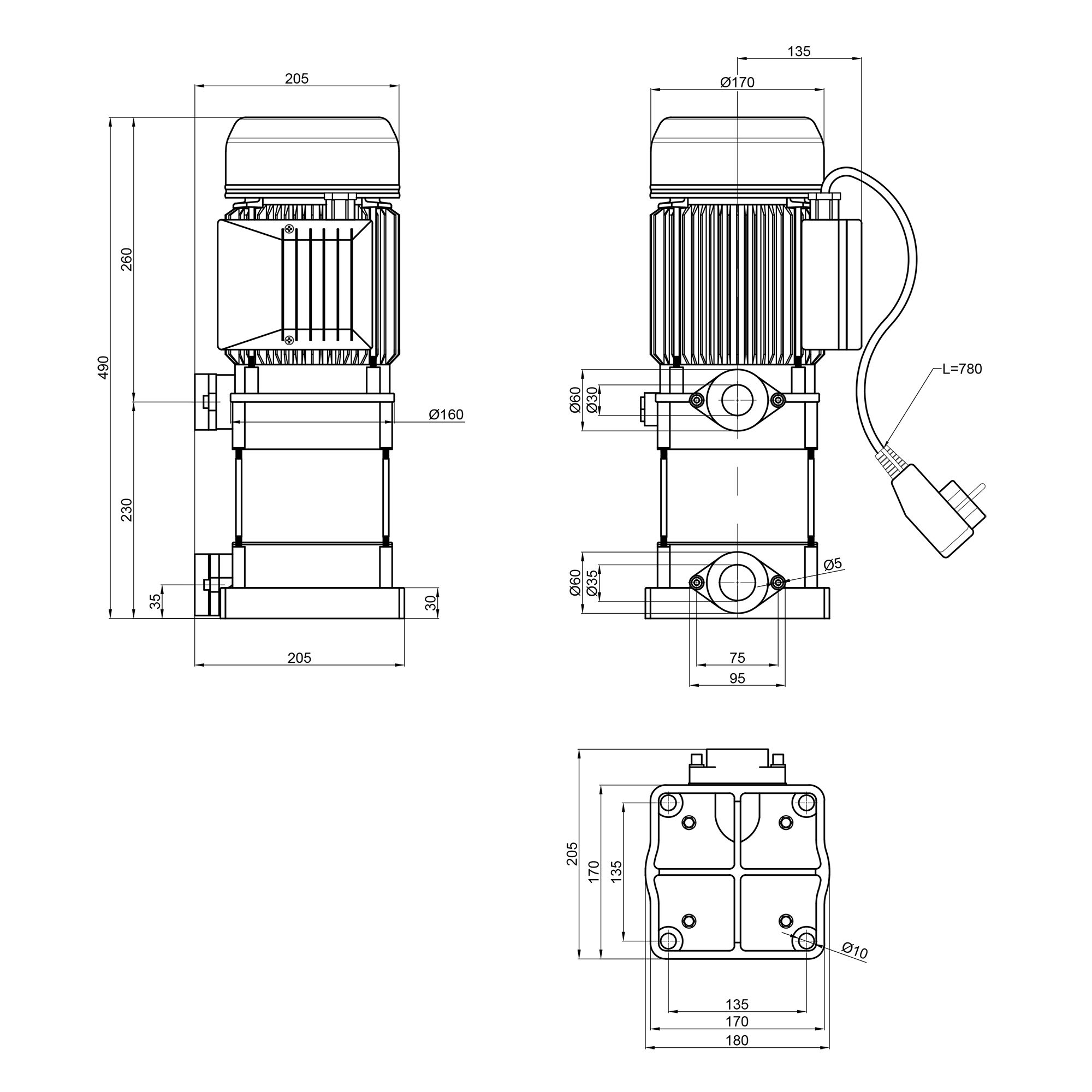 Насос відцентровий вертикальний багатоступінчастий Thermo Alliance MV120 5M