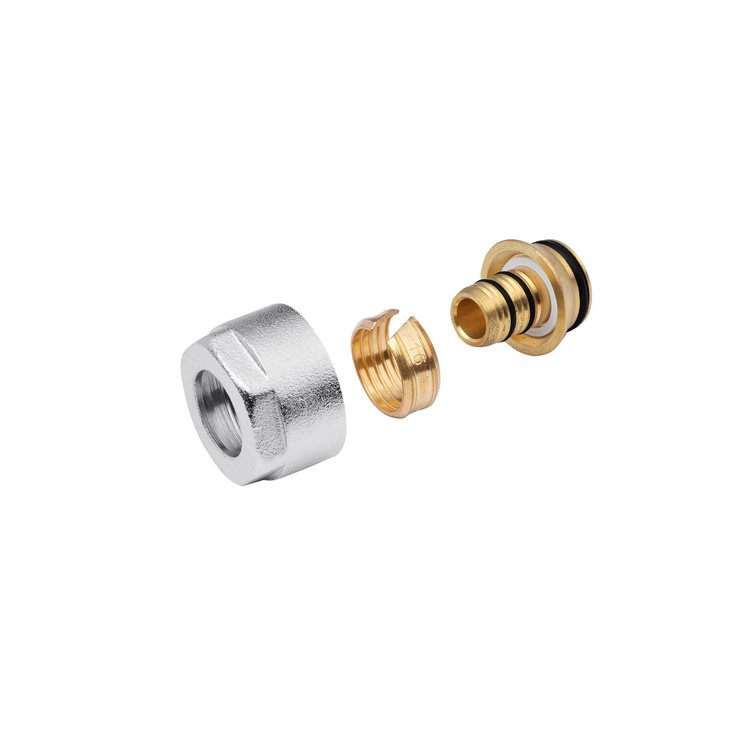 Євроконус металопластиковий Karro 16х3/4" ВВ нікельований KR-1036