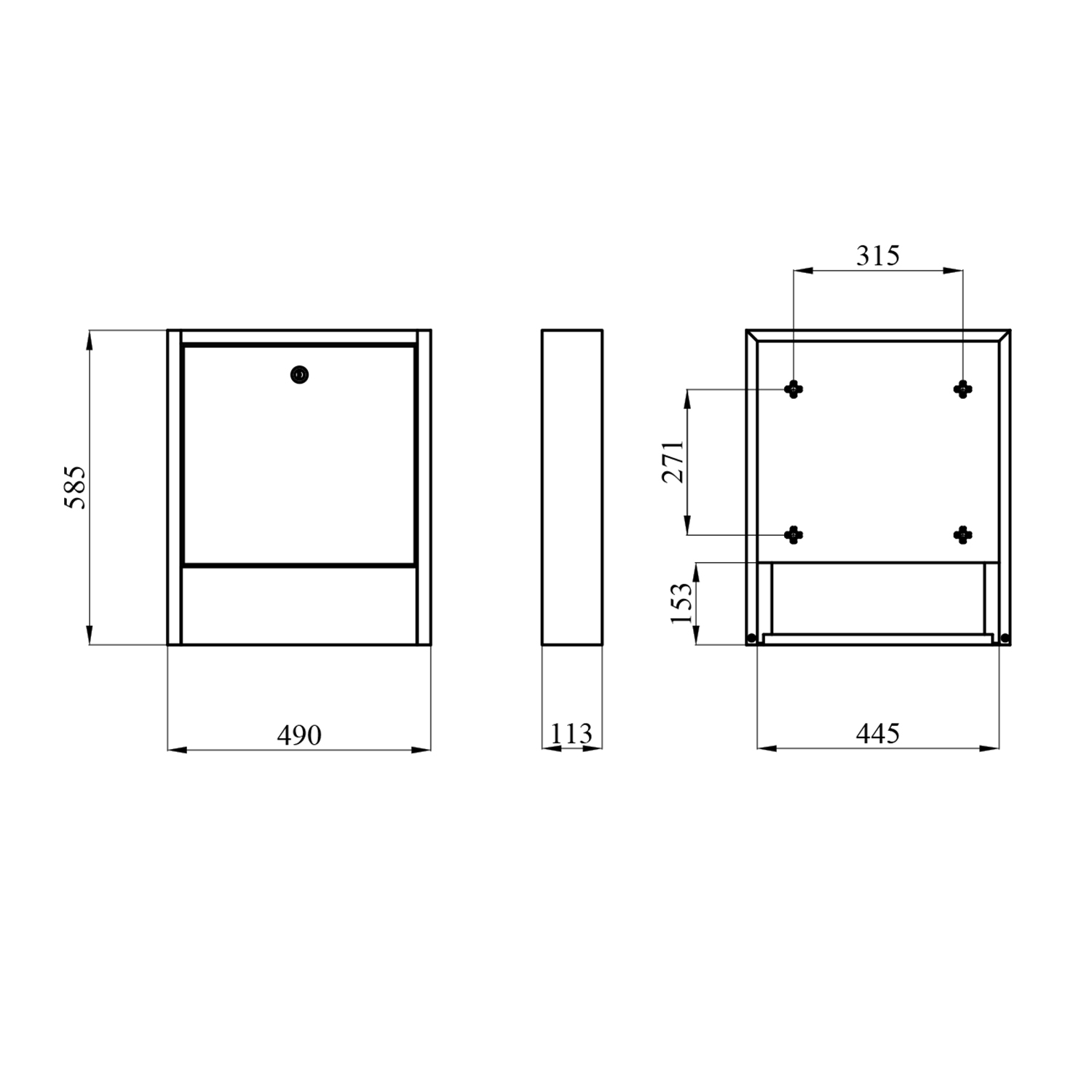 Шафа колекторна Український легіон на 6 виходів 490х580х110 мм  ШКЗ-01