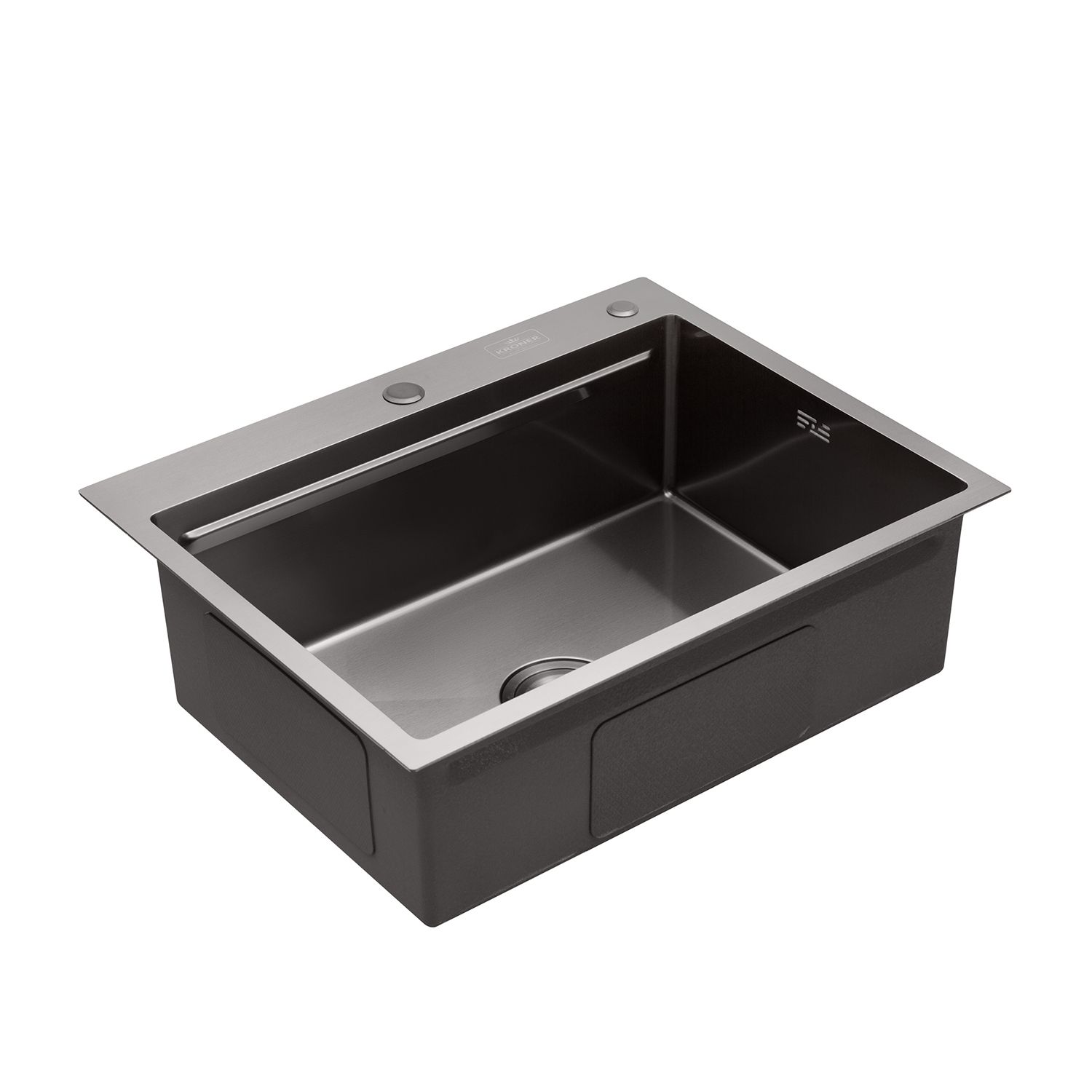 Кухонна мийка Kroner KRP Schwarze - 6350HM PVD (3.0/1.0 мм)