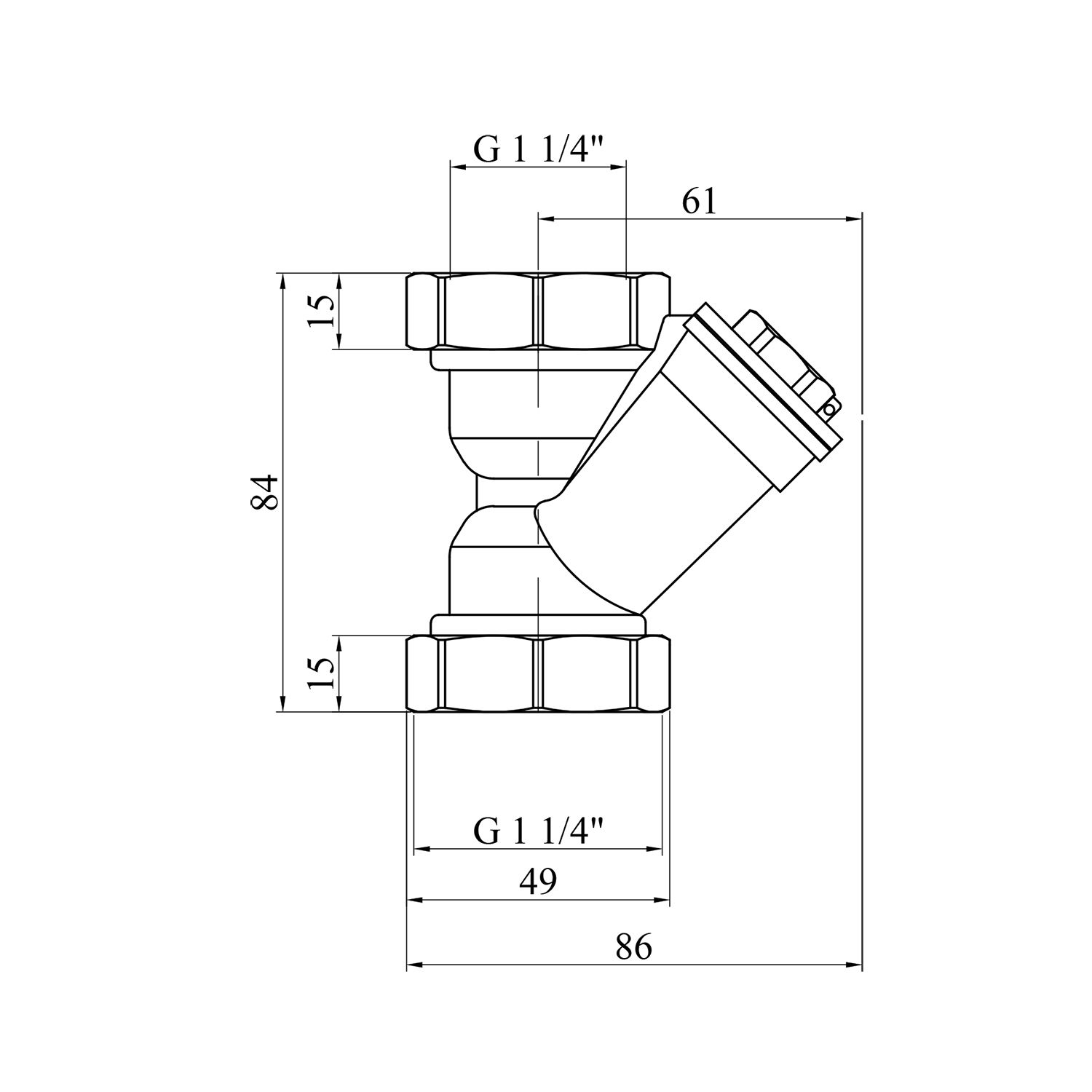 Фільтр грубої очистки STA (DN) 32 ВВ латунний