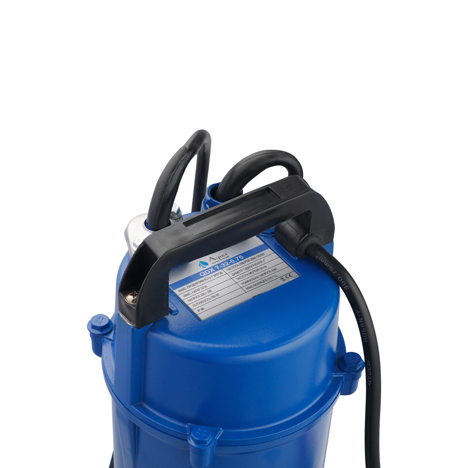 Насос дренажний Agua QDX 7-32-0.75 Нmax 32 м Qmax 7 куб.м P 750 Вт корпус алюміній