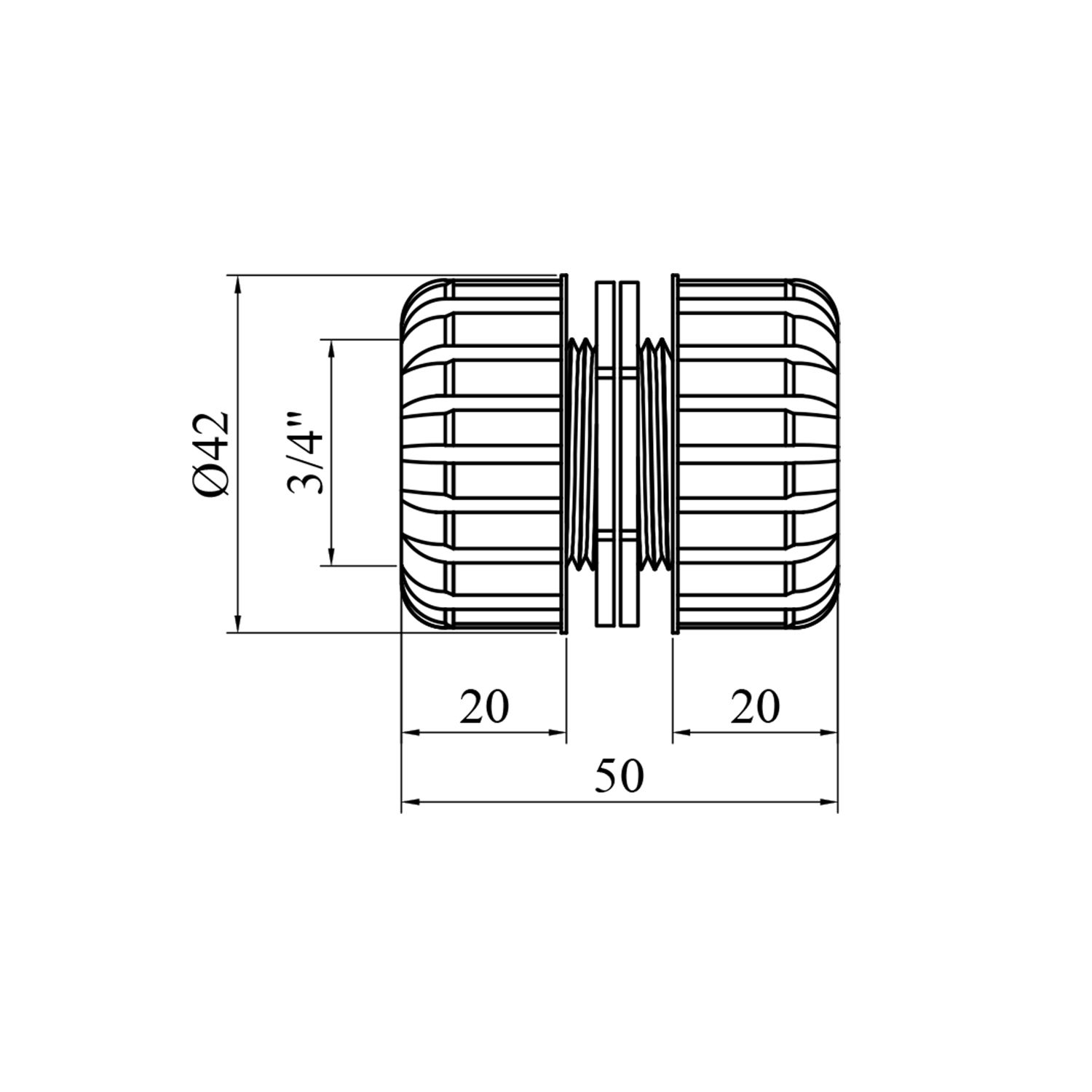 Муфта з'єднувальна Bradas Gold Line 3/4" GL5818