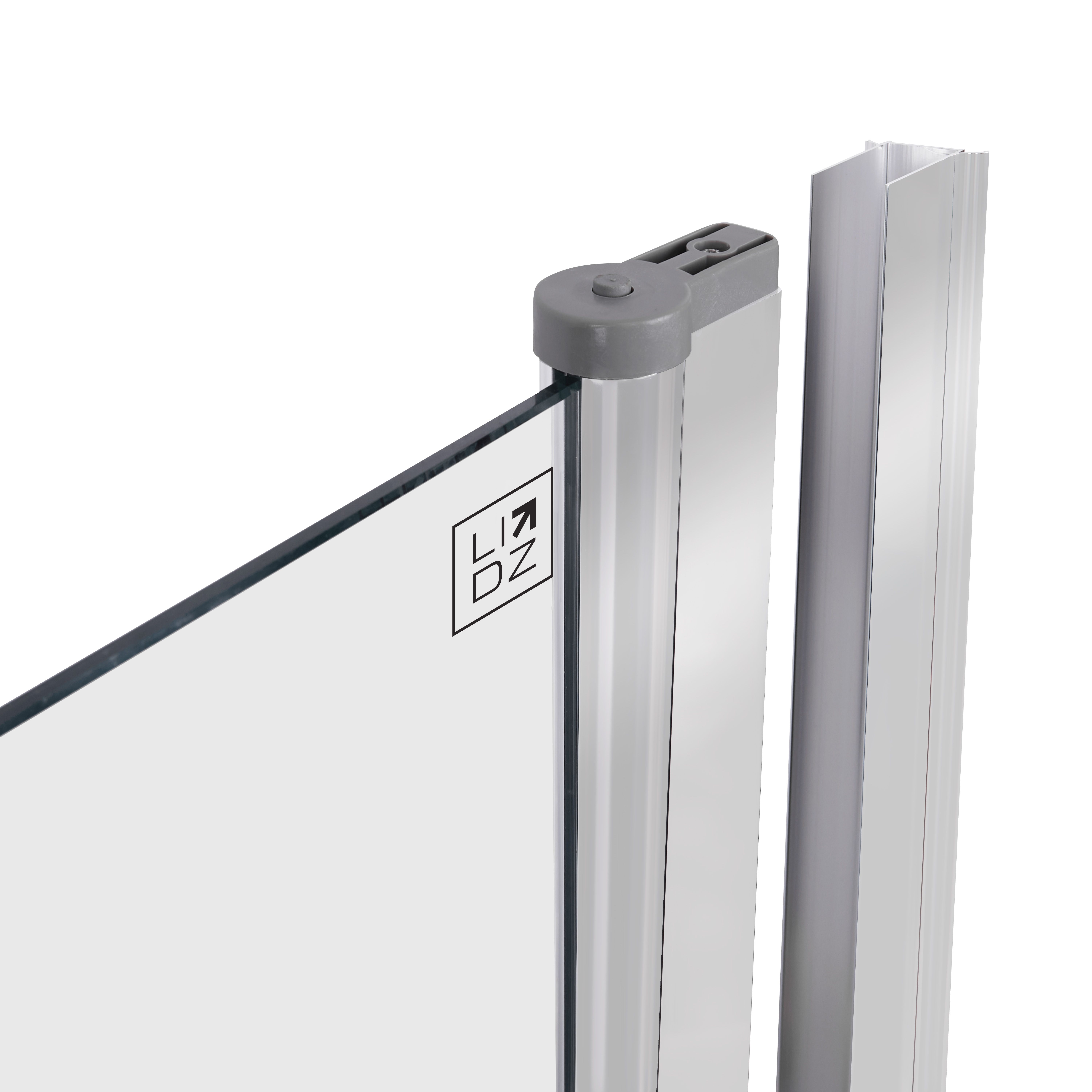 Штора на ванну Lidz Brama SS80x140R.CRM.TR стекло прозрачное 6 мм, правая