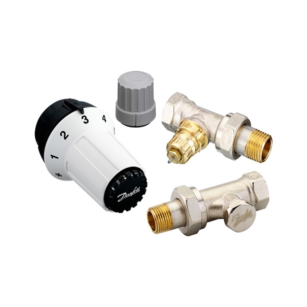 Комплект термостатический Danfoss RAS-C+RA-FN+RLV-S 1/2" для радиатора прямой (013G5254)