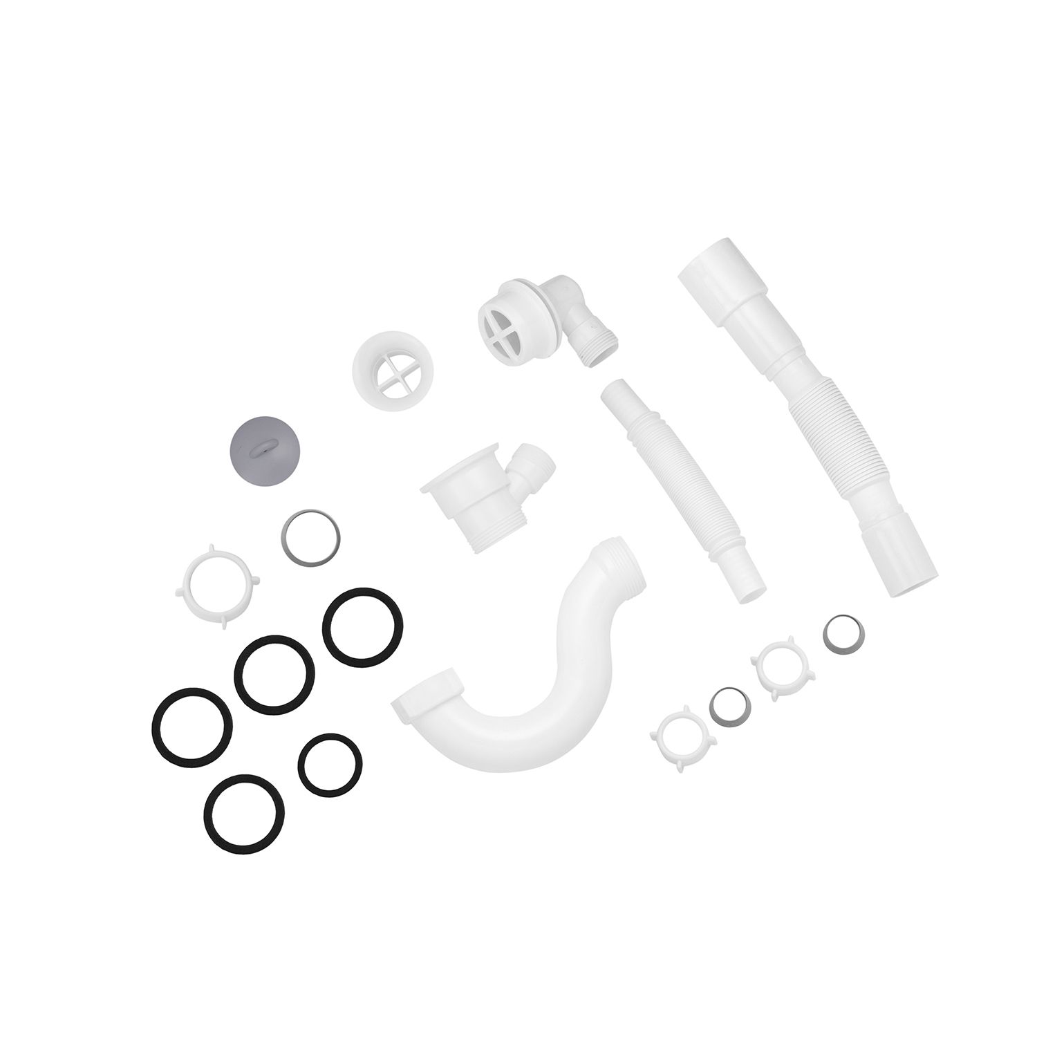 Сифон для ванни Kroner KRP - BS01 1 1/2"х40/50 з переливом, прямоточний