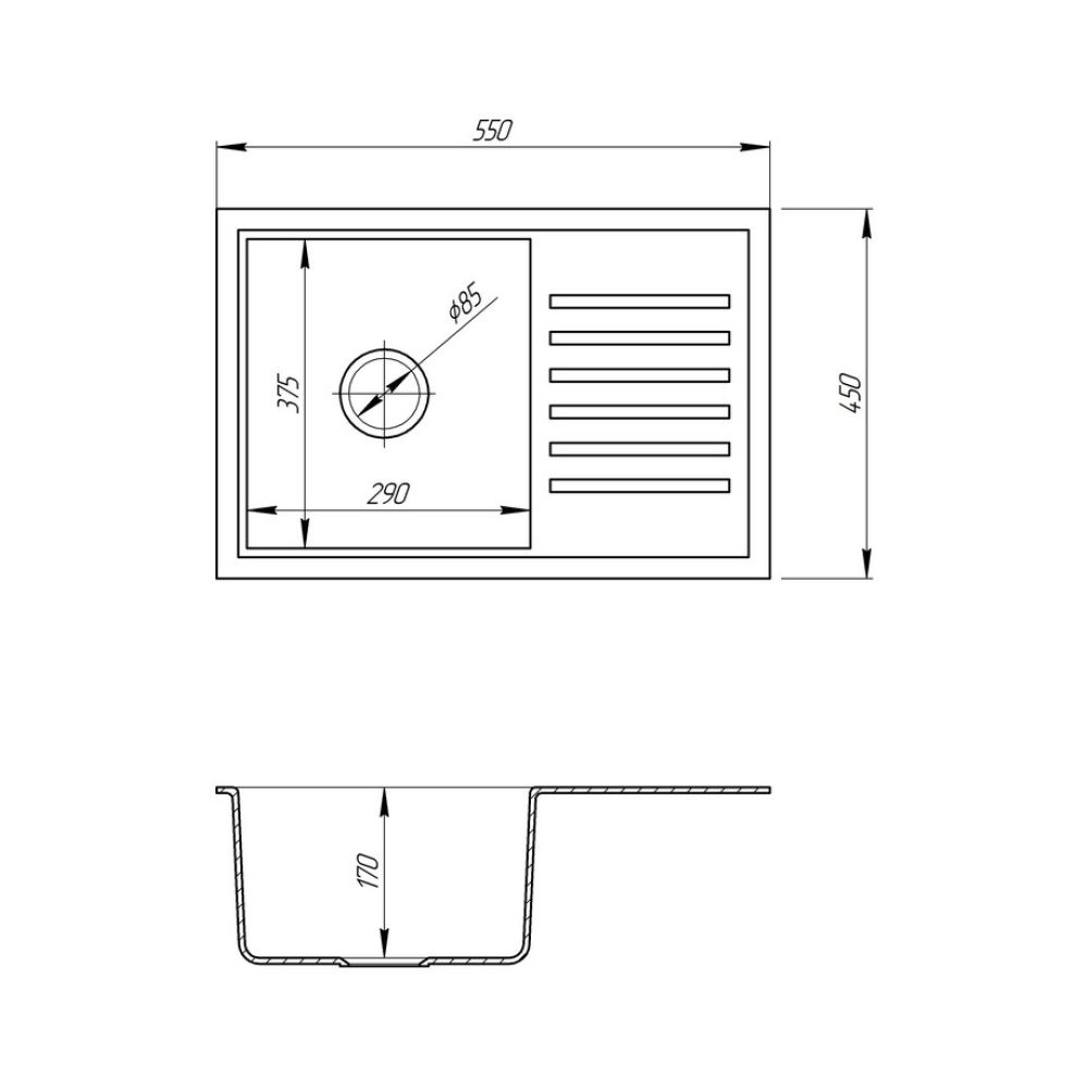 Кухонная мойка Fosto 5546 SGA-203 (FOS5546SGA203)