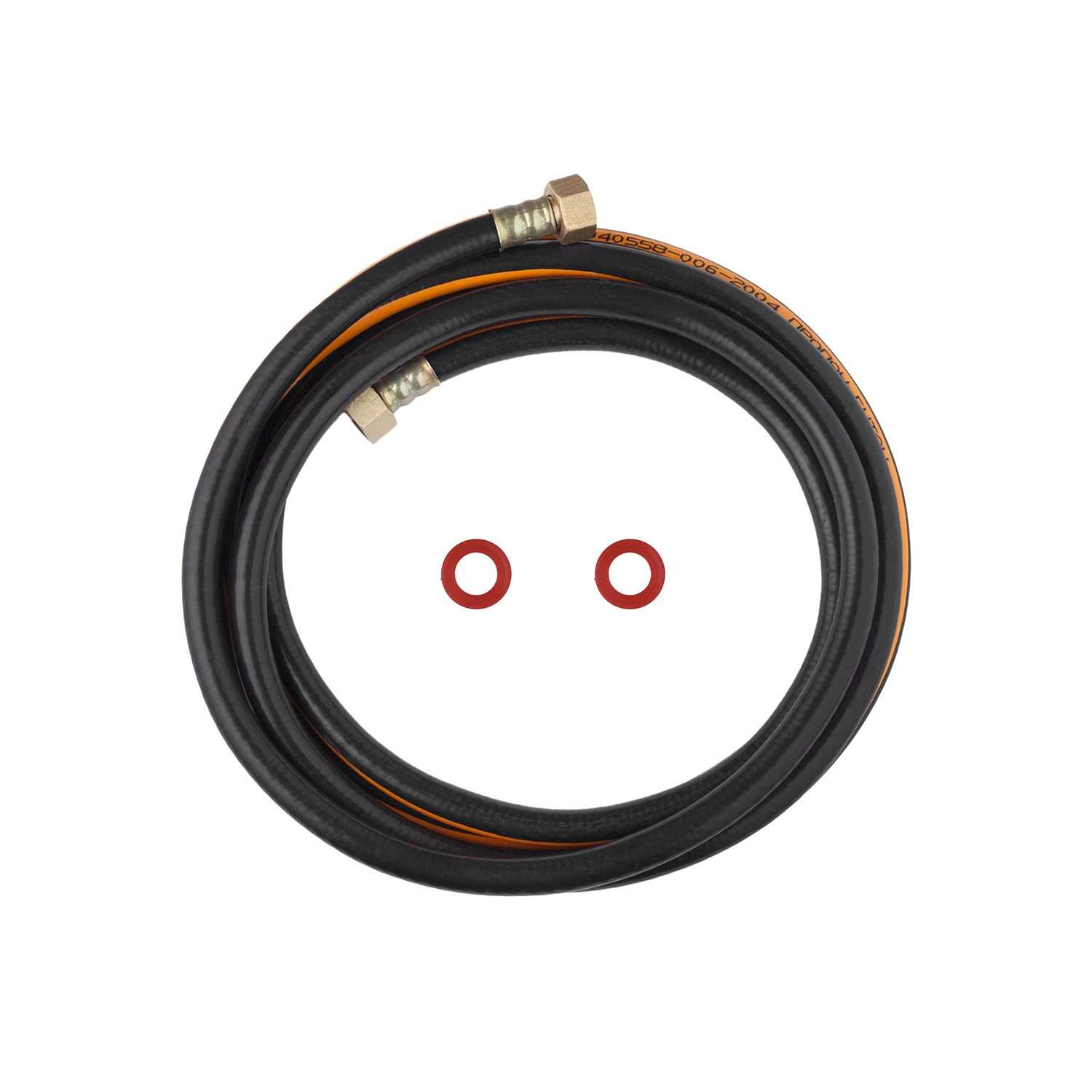 Шланг газовий Nikiforov 1/2" ВВ 200 см з латунними гайками ПВХ чорний