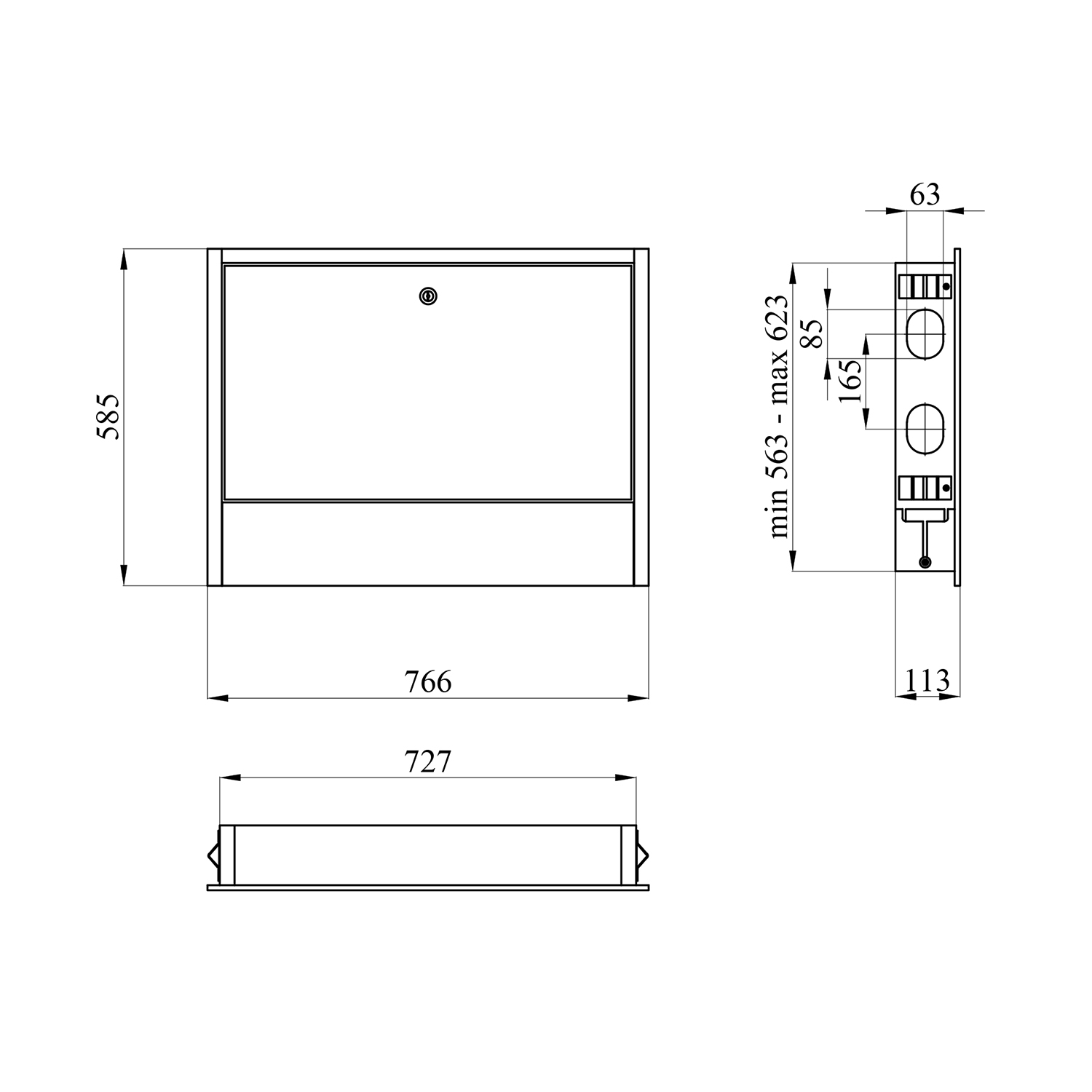 Шафа колекторна Український легіон на 10 виходів 720х580х110 мм  ШКВ-03