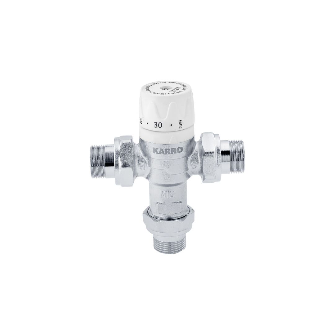 Змішувальний термостатичний кран Karro 1/2" ЗЗЗ KR-1081 нікельований