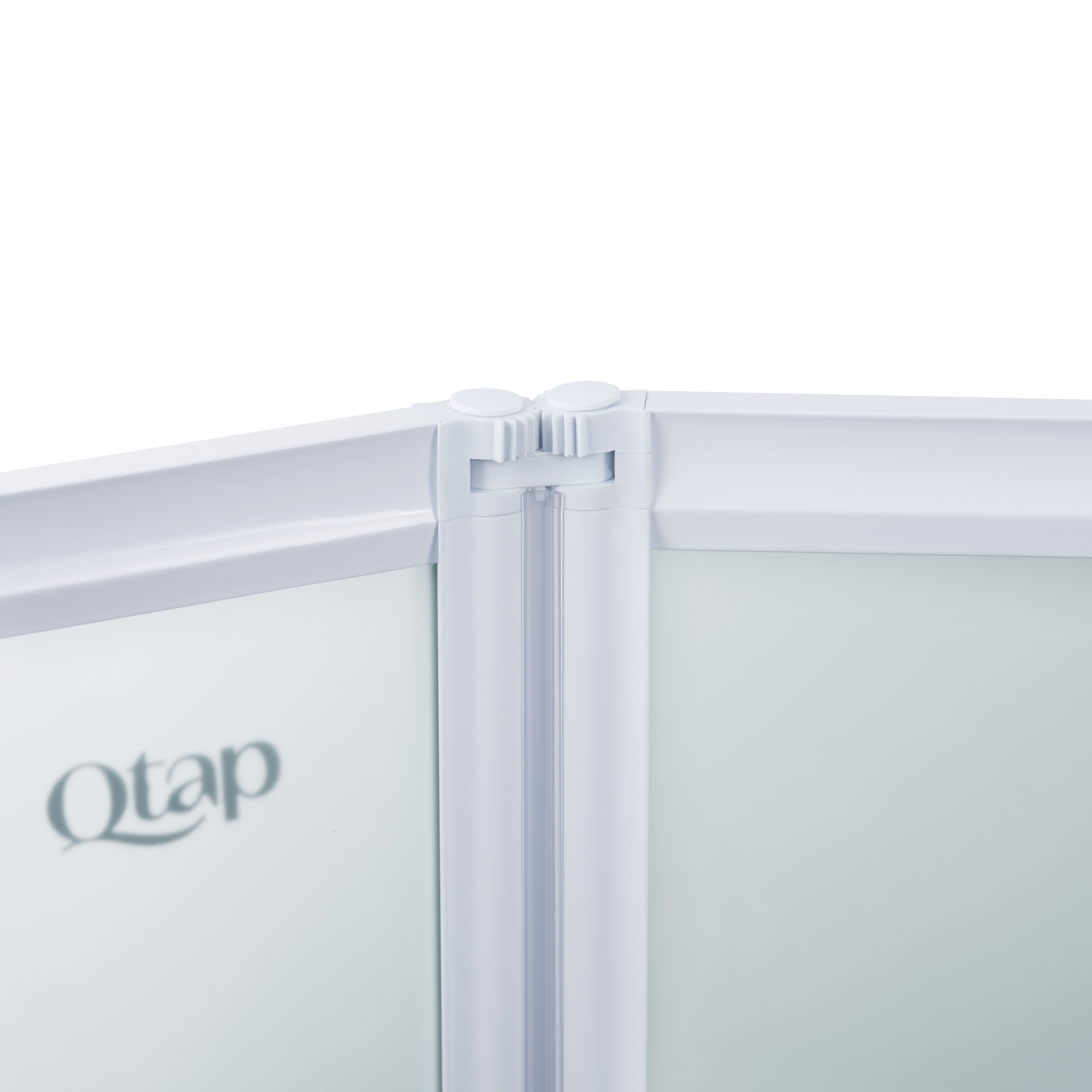 Штора на ванну Qtap Gemini WHI401314RP4 скло Pear 6 мм, 130x140 см