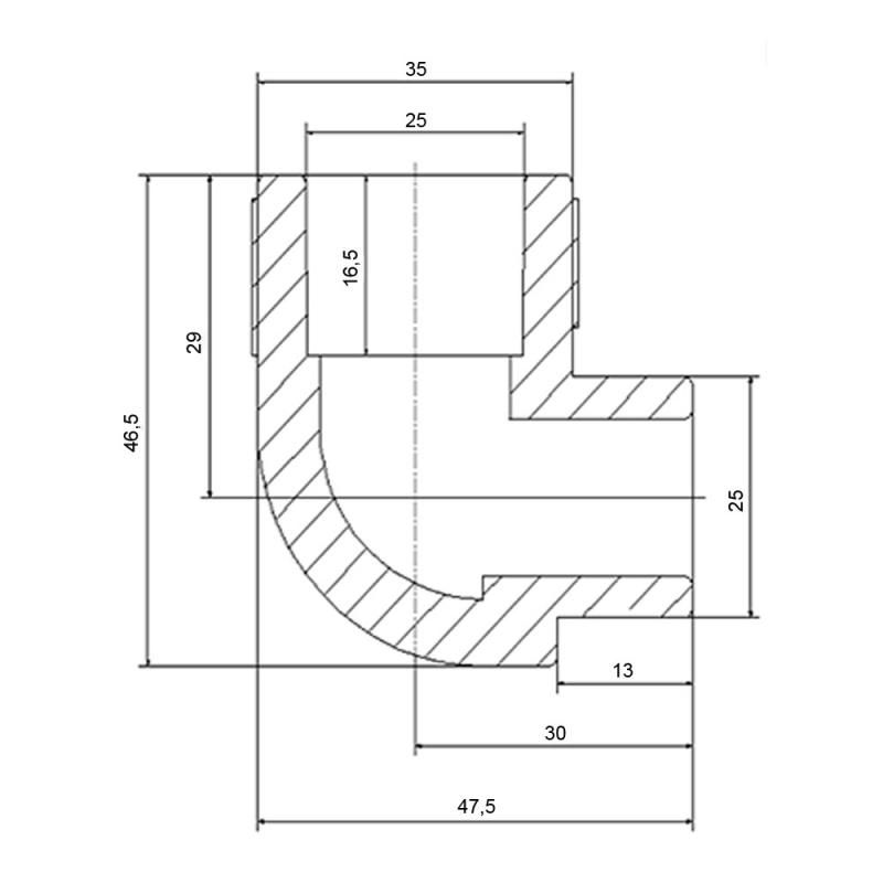 Кут з поліпроп. (90) 25вз д/поліпроп. труб  Blue Ocean "Бiлий"