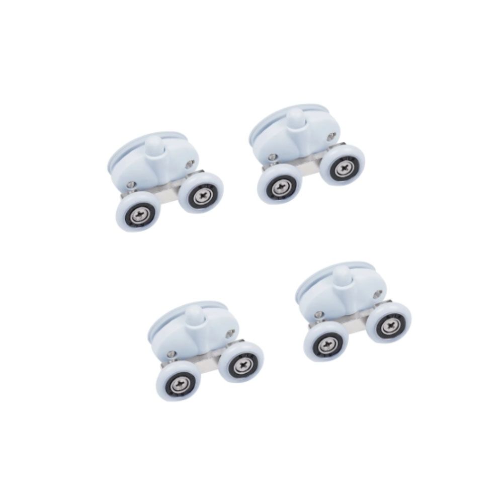 Qtap Комплект подвійних роликів білих 2 шт низ + 2 шт верх PRESTO WHI 1099AP5
