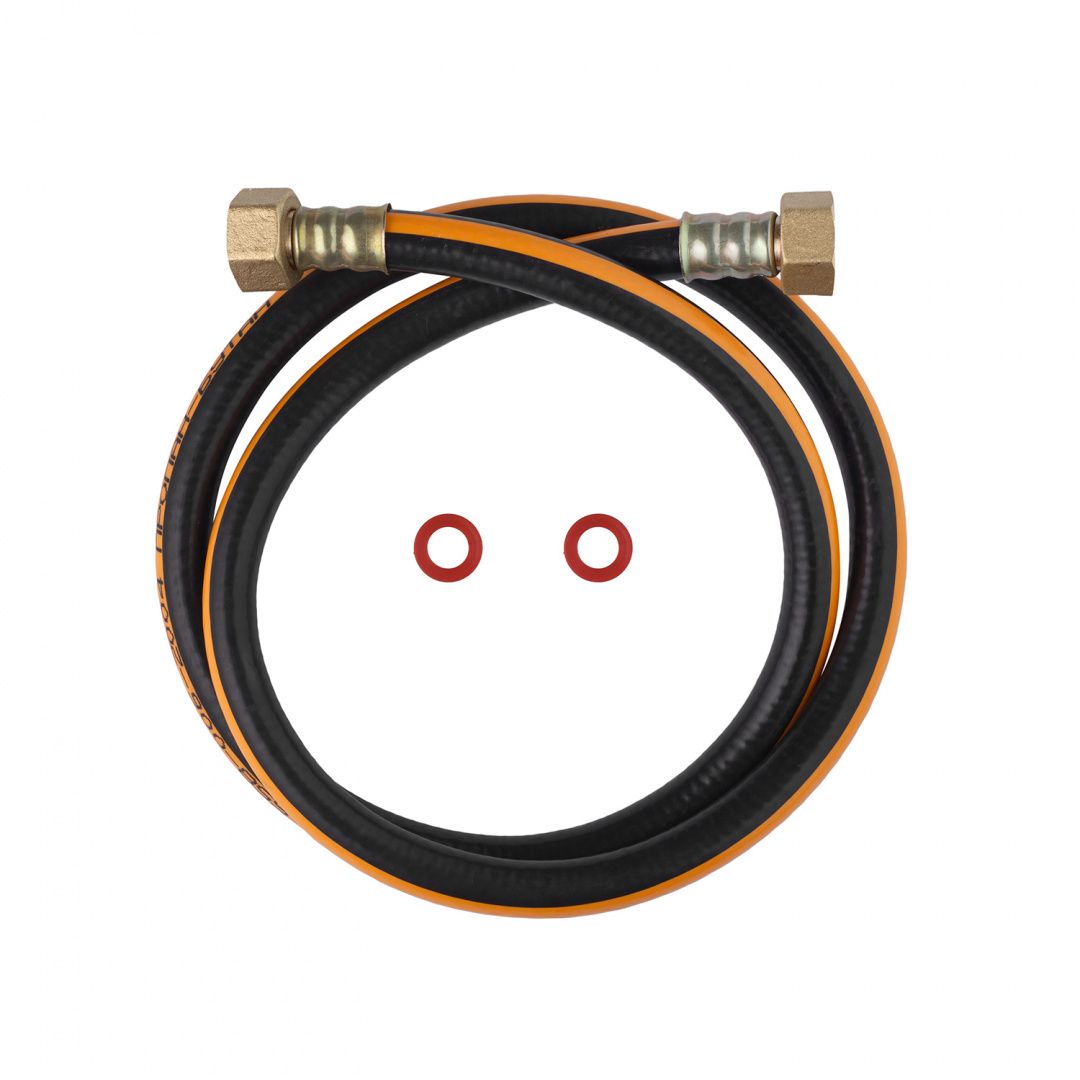 Шланг газовий Nikiforov 1/2" ВВ 400 см з латунними гайками ПВХ чорний