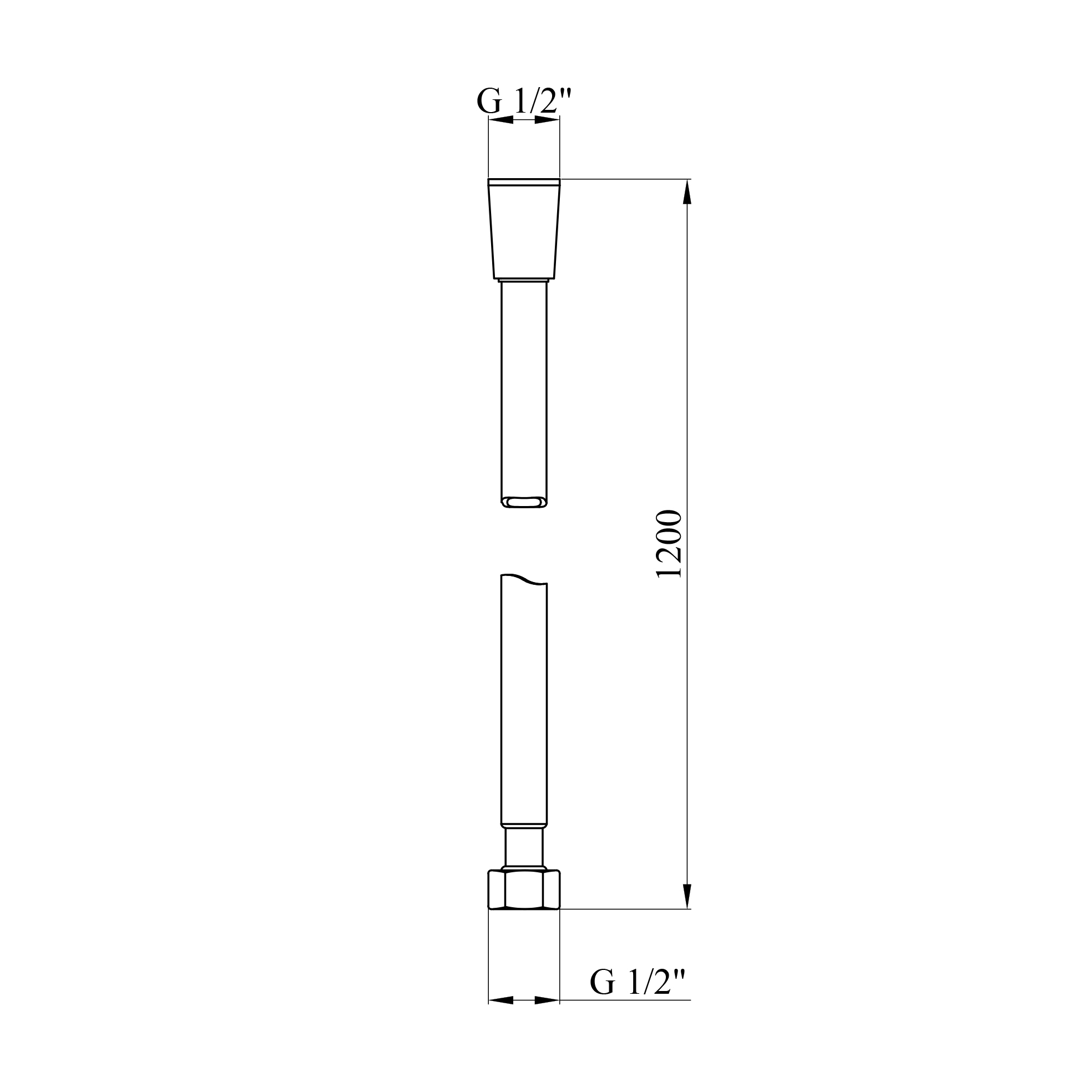 Шланг для душу Kroner KRM - GRP608 Anti-Twist 120 см