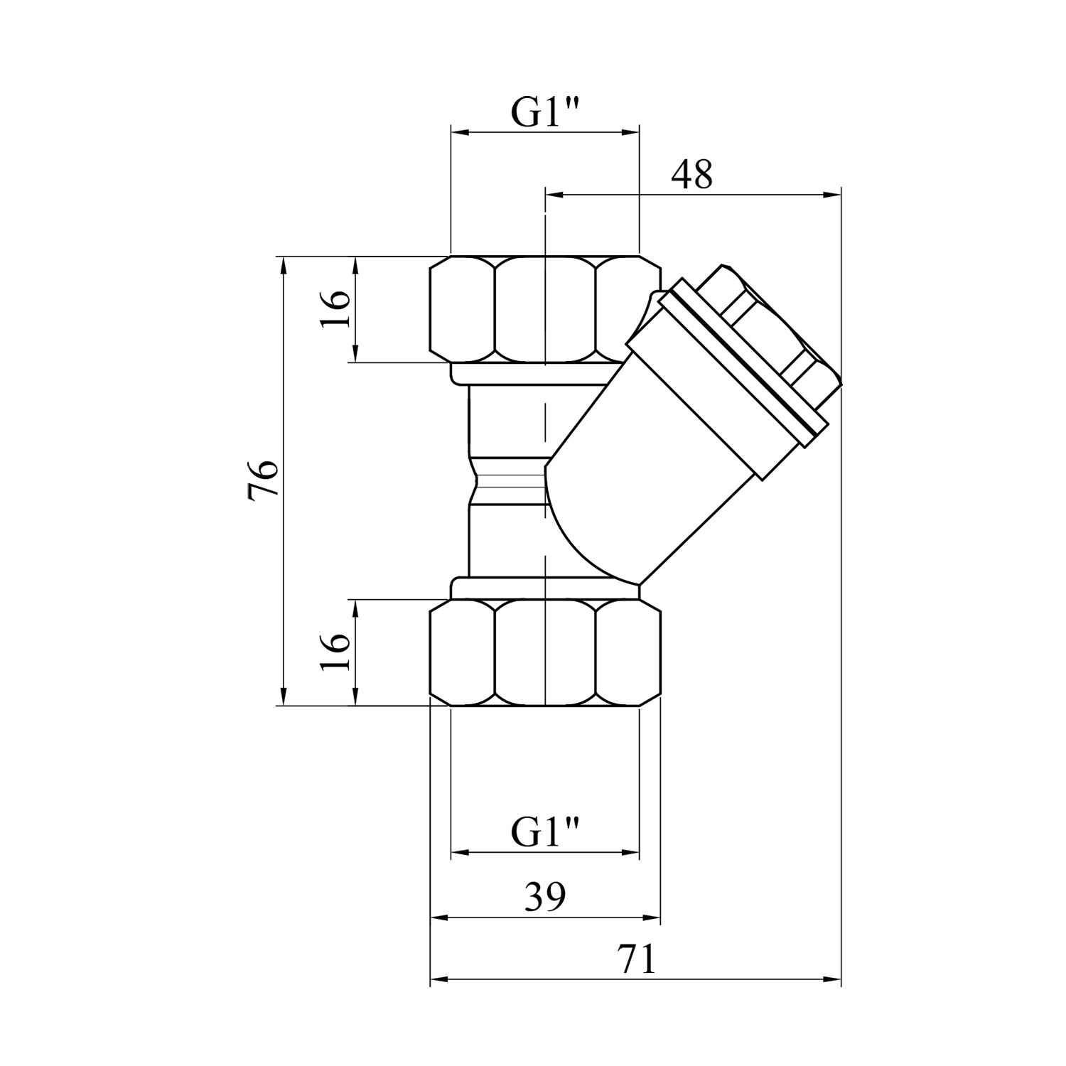Фільтр грубої очистки Karro "Super" 1" ВВ латунний KR-201