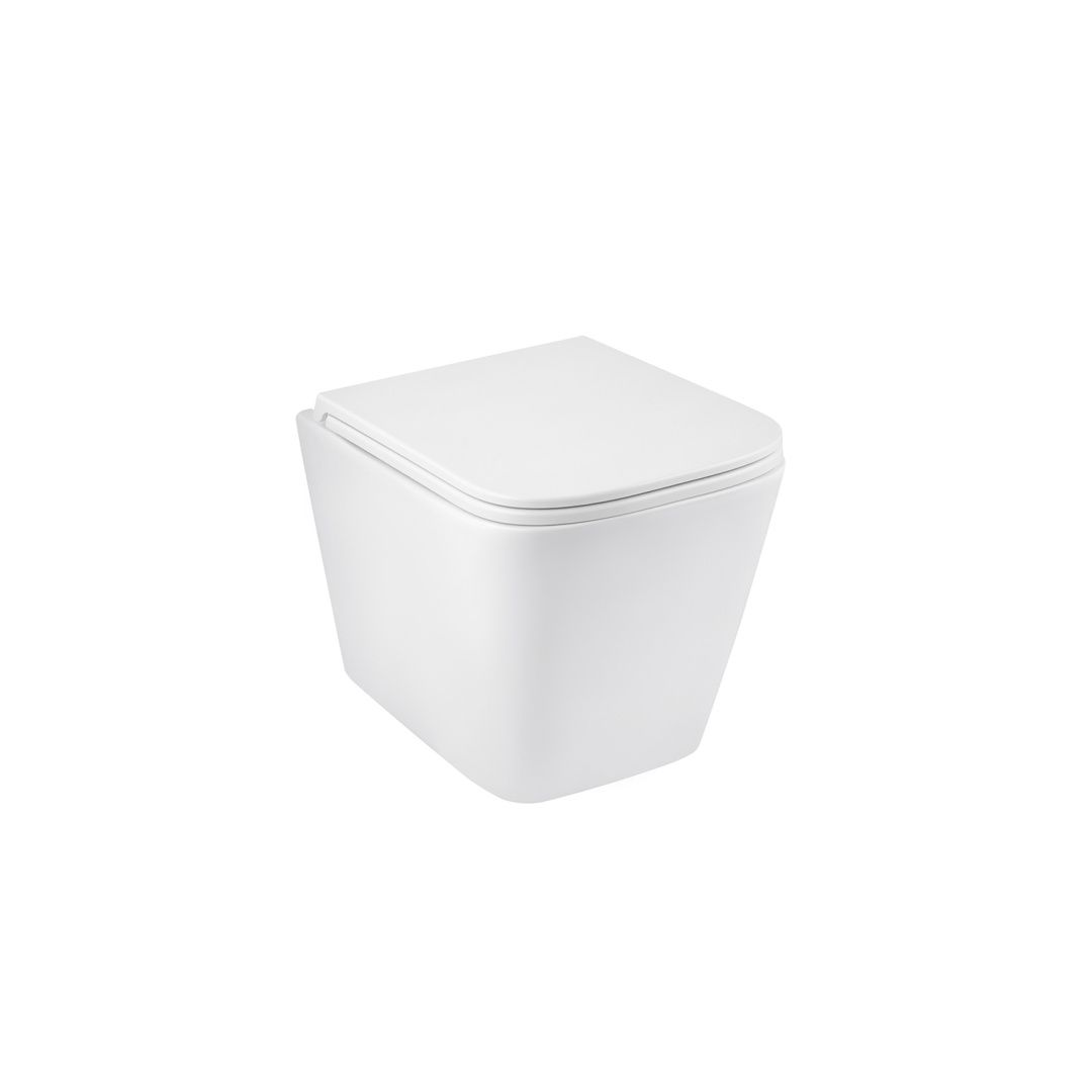 Унітаз підвісний Kroner Eifel WHI493436 RIMLESS безобідковий з сидінням Slim Duroplast / Soft-close / Quick relase (KE493436WHIR)