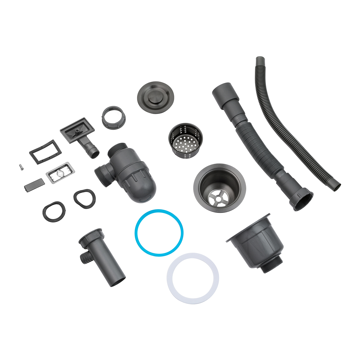 Кухонна мийка Kroner KRP Schwarze - 6350LHM PVD (3.0/1.0 мм)