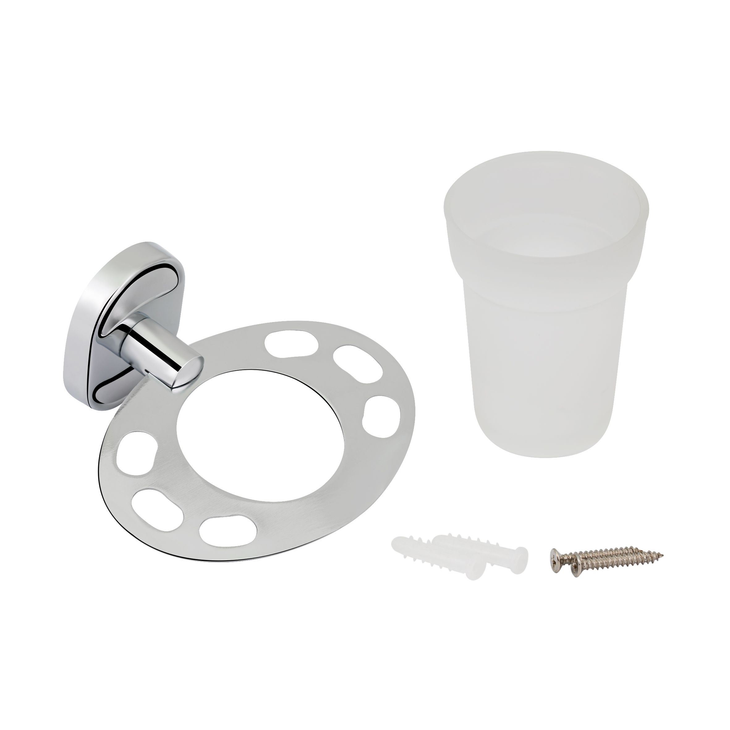 Склянка з тримачем зубних щіток для ванної кімнати Kroner KRM Elbe - ACG2906-1
