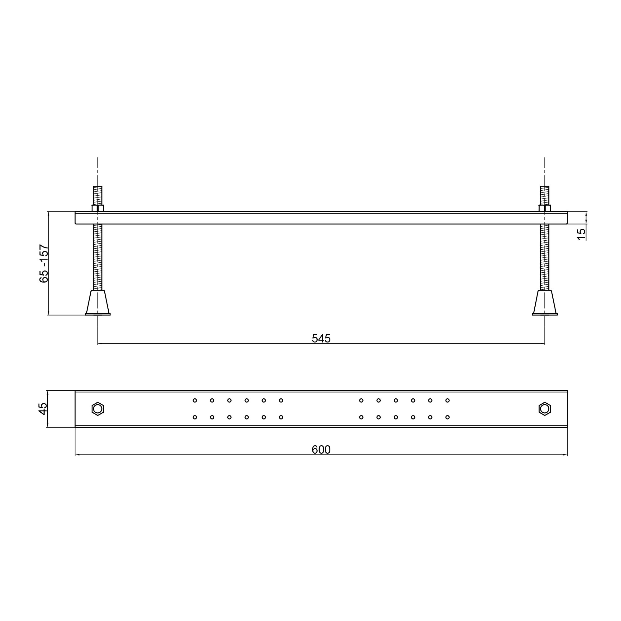 Ножки для прямоугольной ванны Lidz Nozki R