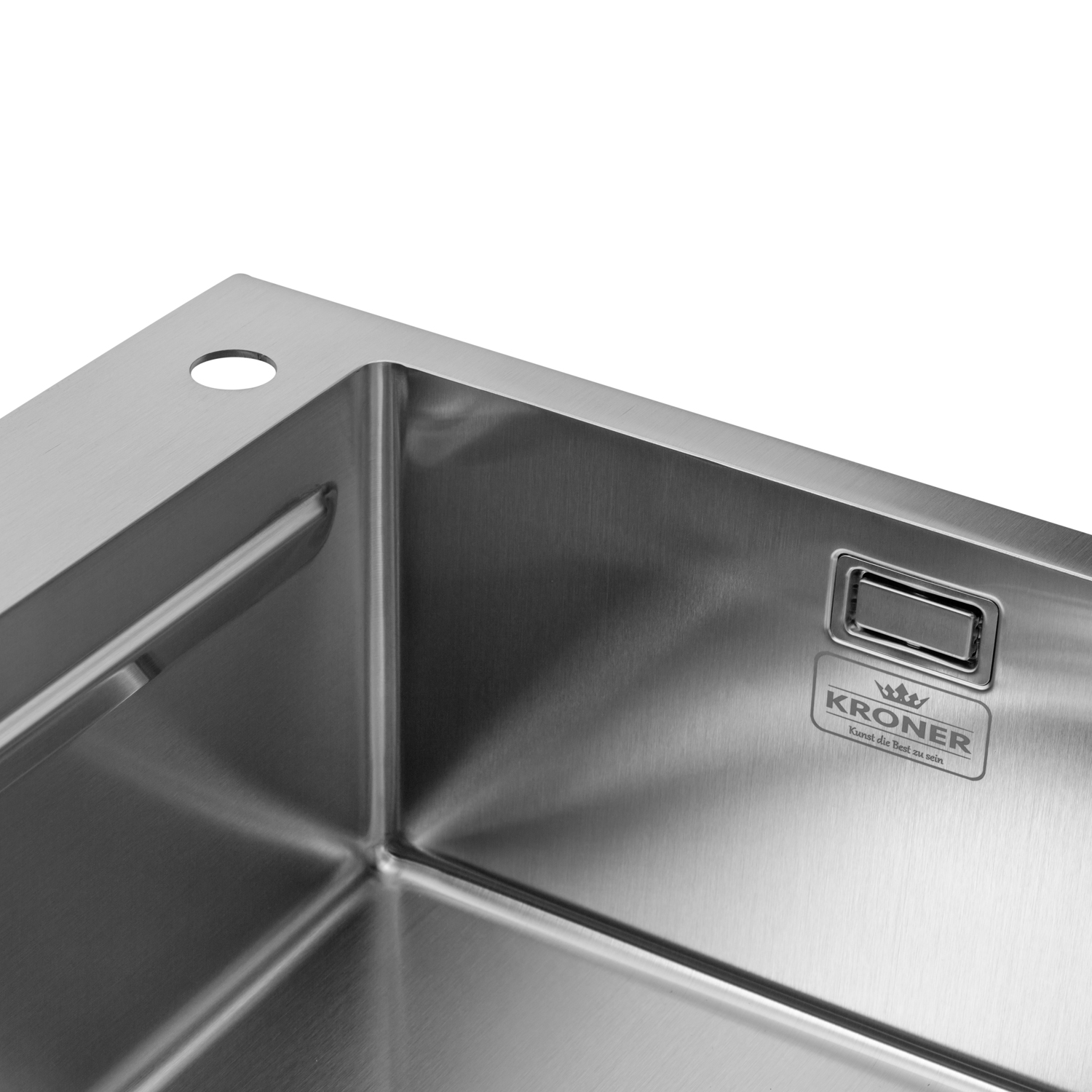 Кухонна мийка Kroner KRP Gebürstet - 6350HM (3.0/1.0 мм)