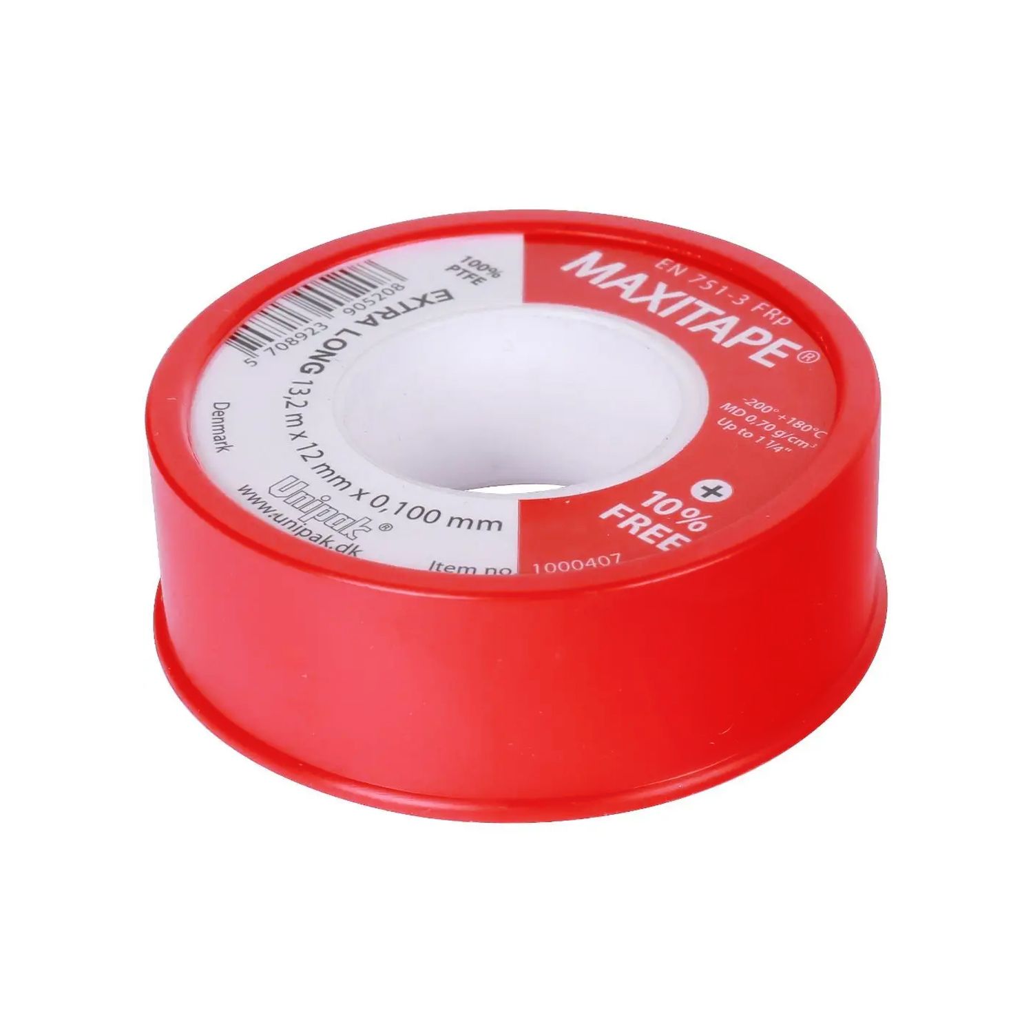 Фум стрічка Maxitape (13,2mx12mmx0,1mm) +10%, щільність 0,7 g/cm³