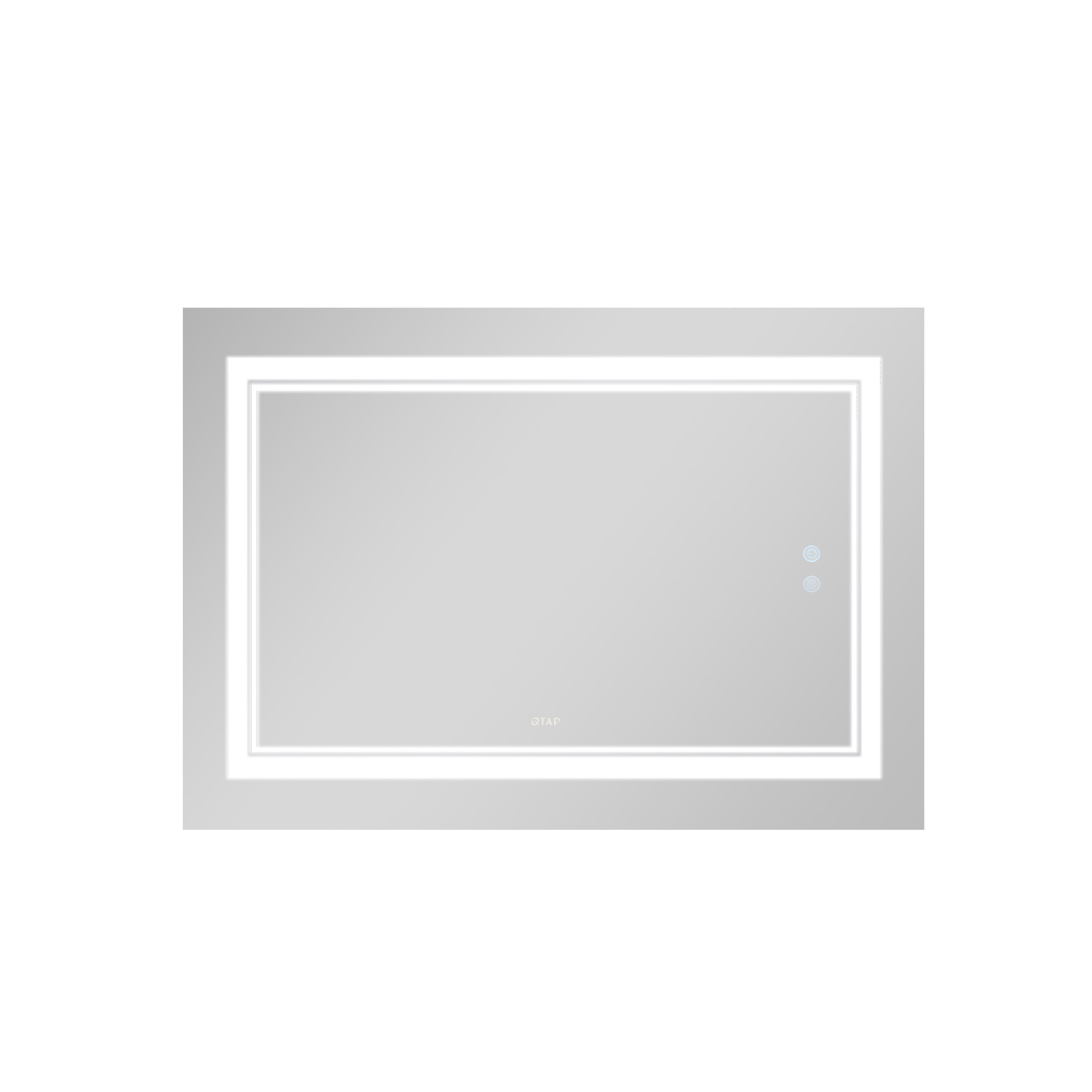 Дзеркало Qtap Cardinal 1200х800 з LED-підсвічуванням Touch, з антизапотіванням, з димером, рег. темп. кольору (3000-6500K) QT0478C12080