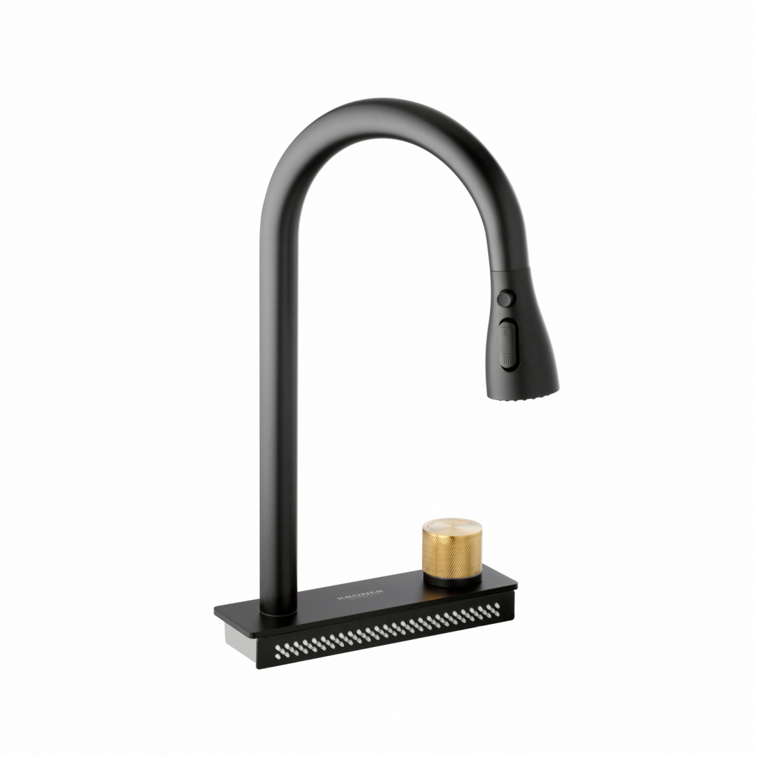 Змішувач до мийок Kroner KRP Schwarze - SCH2363