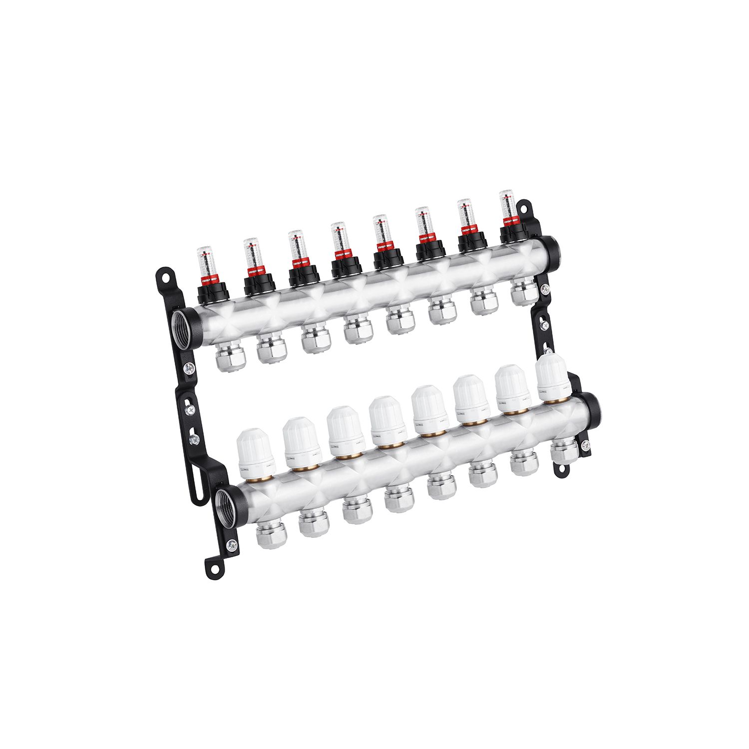 Колектор в зборі STA "Classic" на 8 виходів G1" з євроконусами, нержавіюча сталь