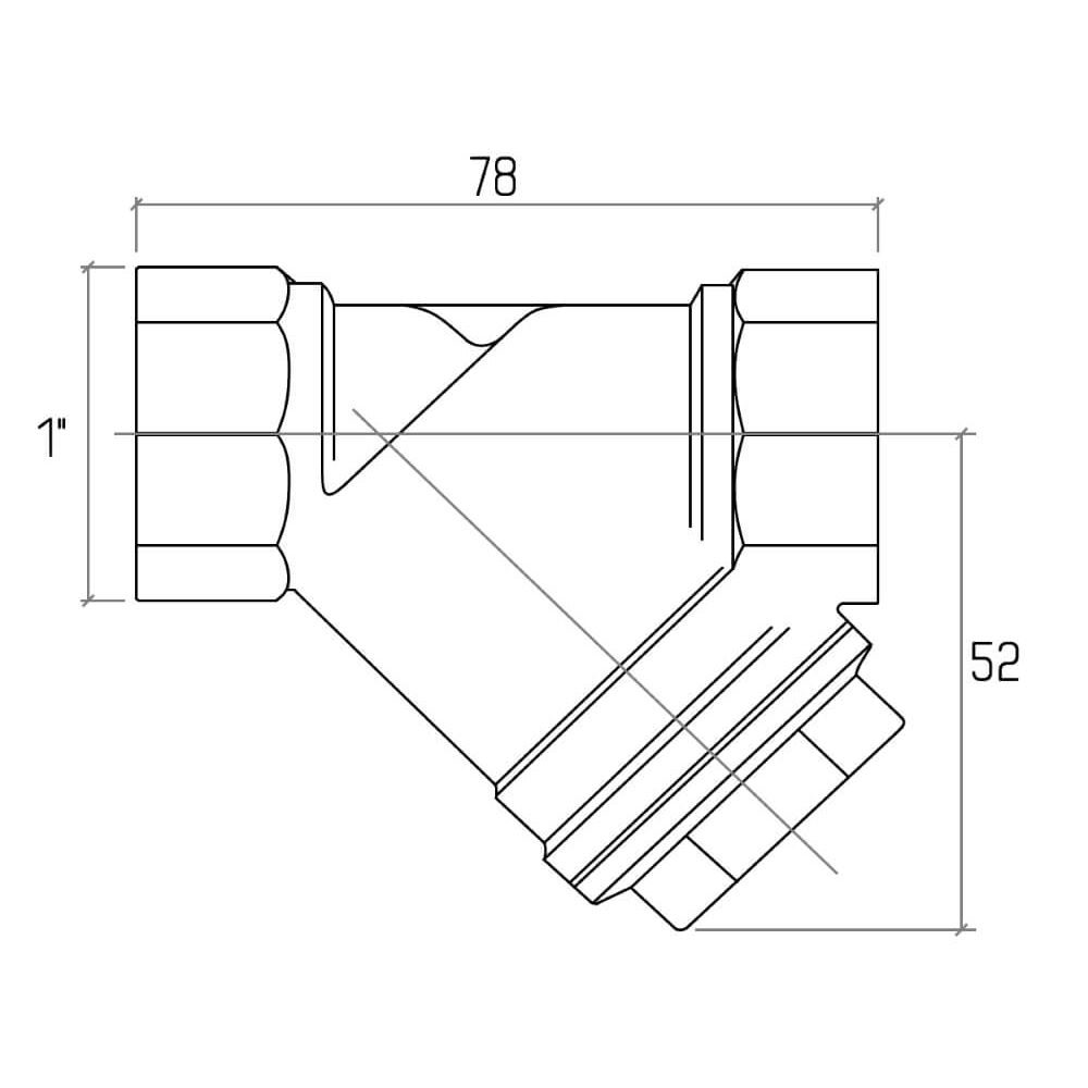 Фильтр косой Rastelli компакт 1" Арт. 412R