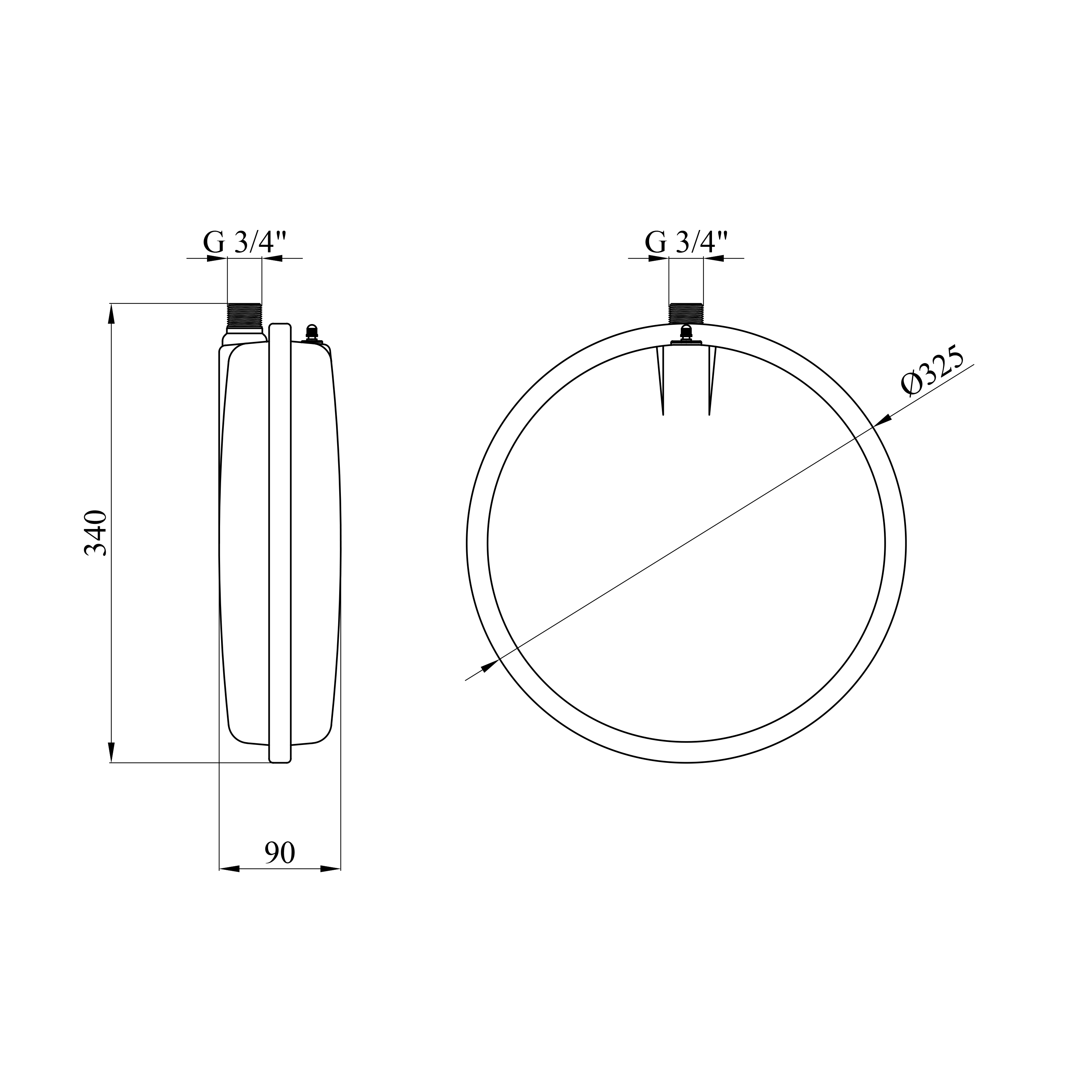 Розширювальний бак Grandwater PTEV6 (таблетка)